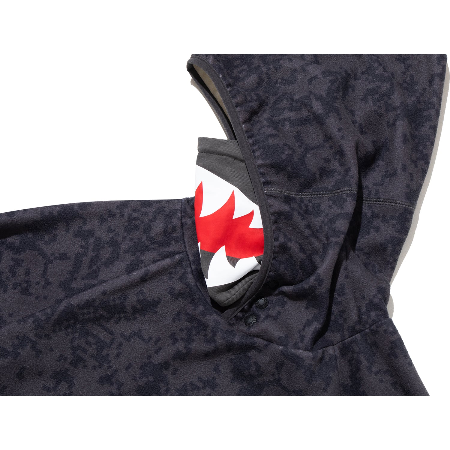 BAPE BY KAZUKI KURAISHI PIXELATE CAMO SHARK RELAXED FIT HOODIE MENS – Image 3