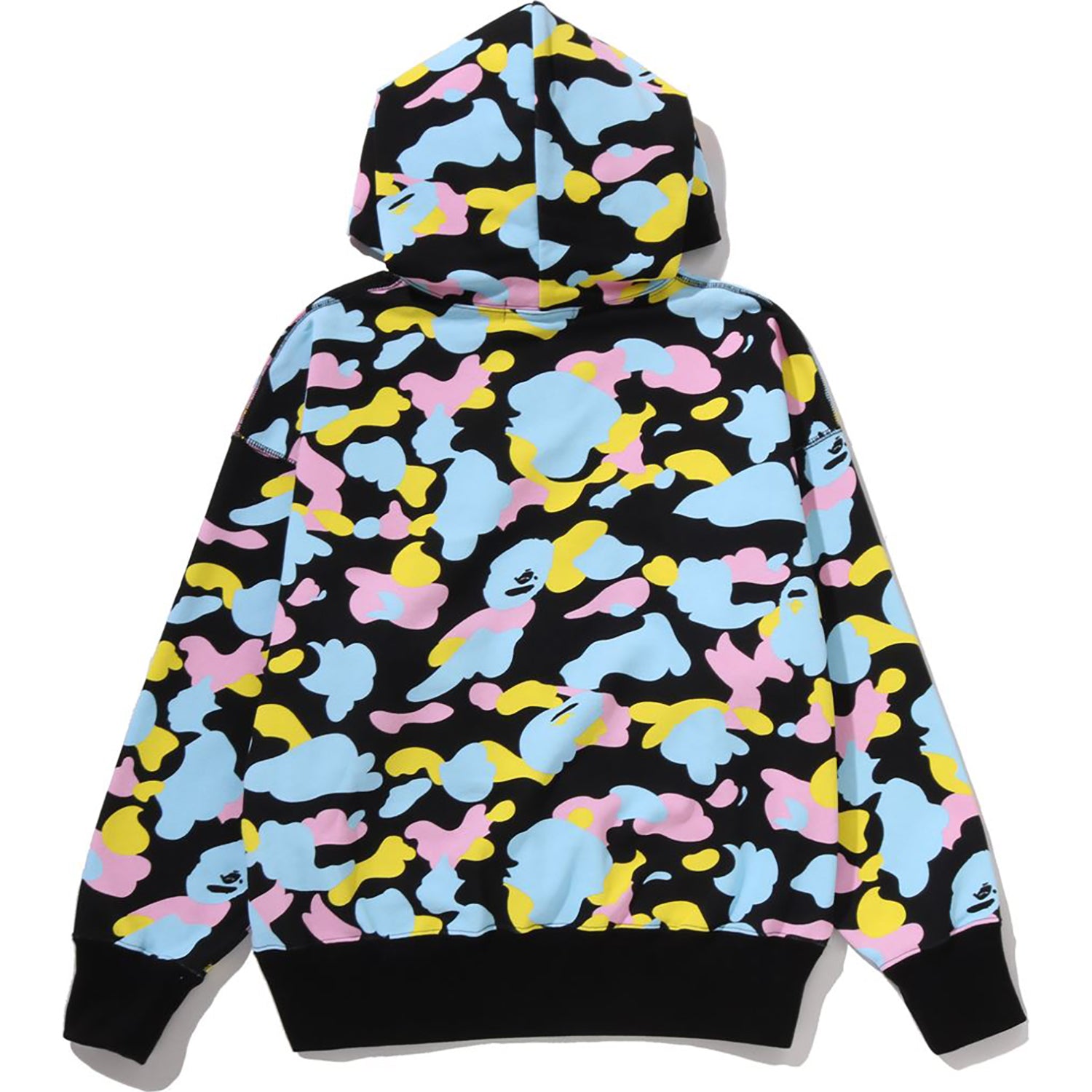 NEW MULTI CAMO LOGO OVERSIZED PULLOVER HOODIE LADIES – Image 2