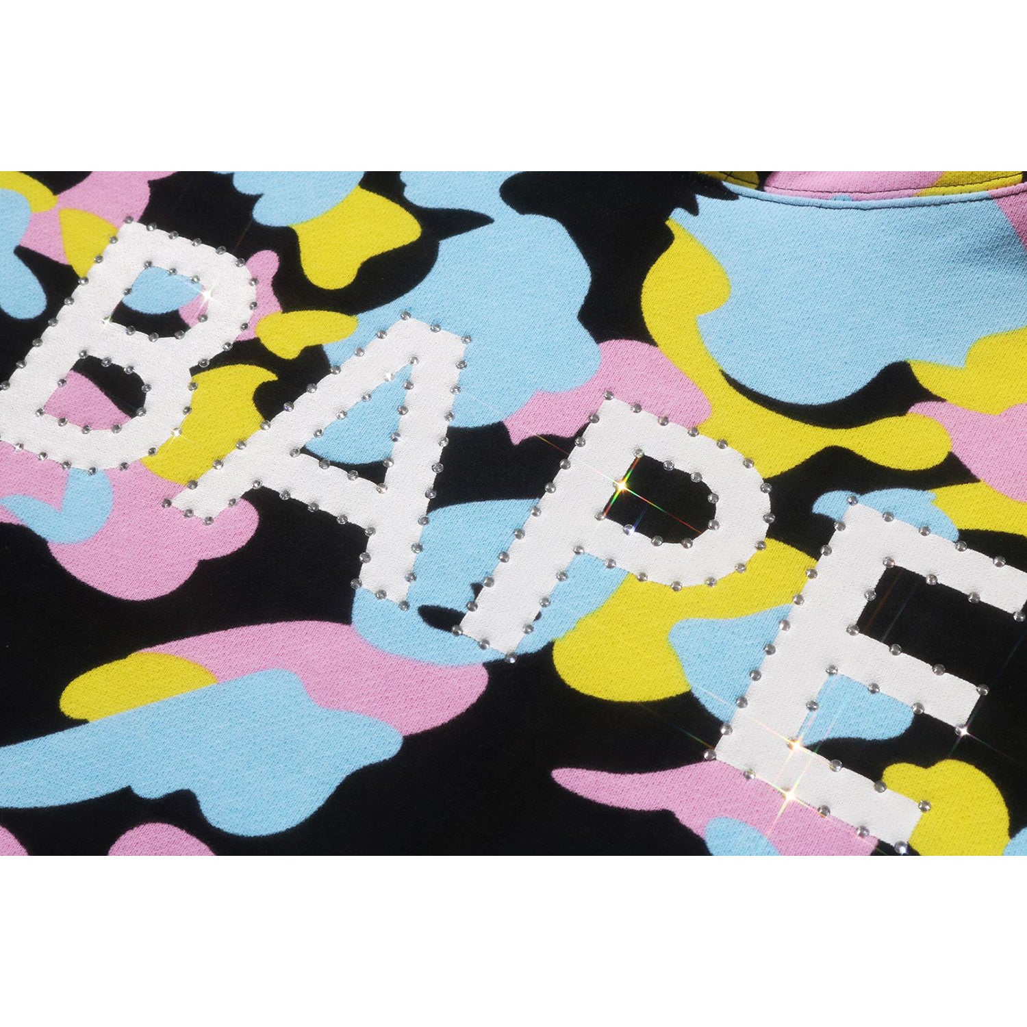 NEW MULTI CAMO LOGO OVERSIZED PULLOVER HOODIE LADIES – Image 3