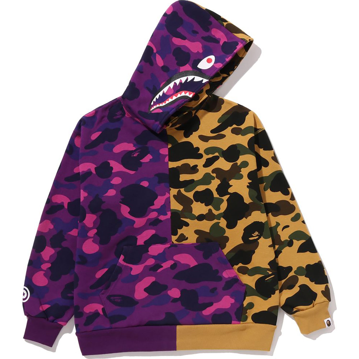 SPLIT CAMO SHARK RELAXED FIT PULLOVER HOODIE JR KIDS – Image 2
