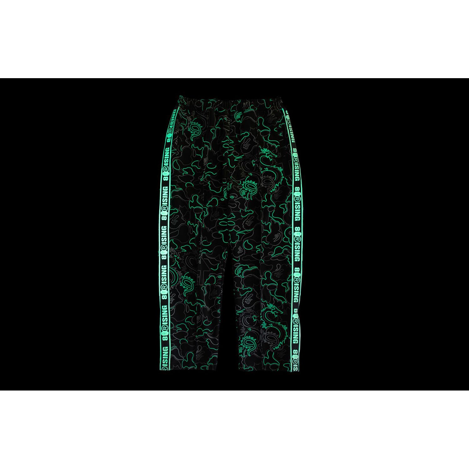 BAPE X 88RISING GLOW IN THE DARK CAMO TRACK PANTS MENS – Image 5