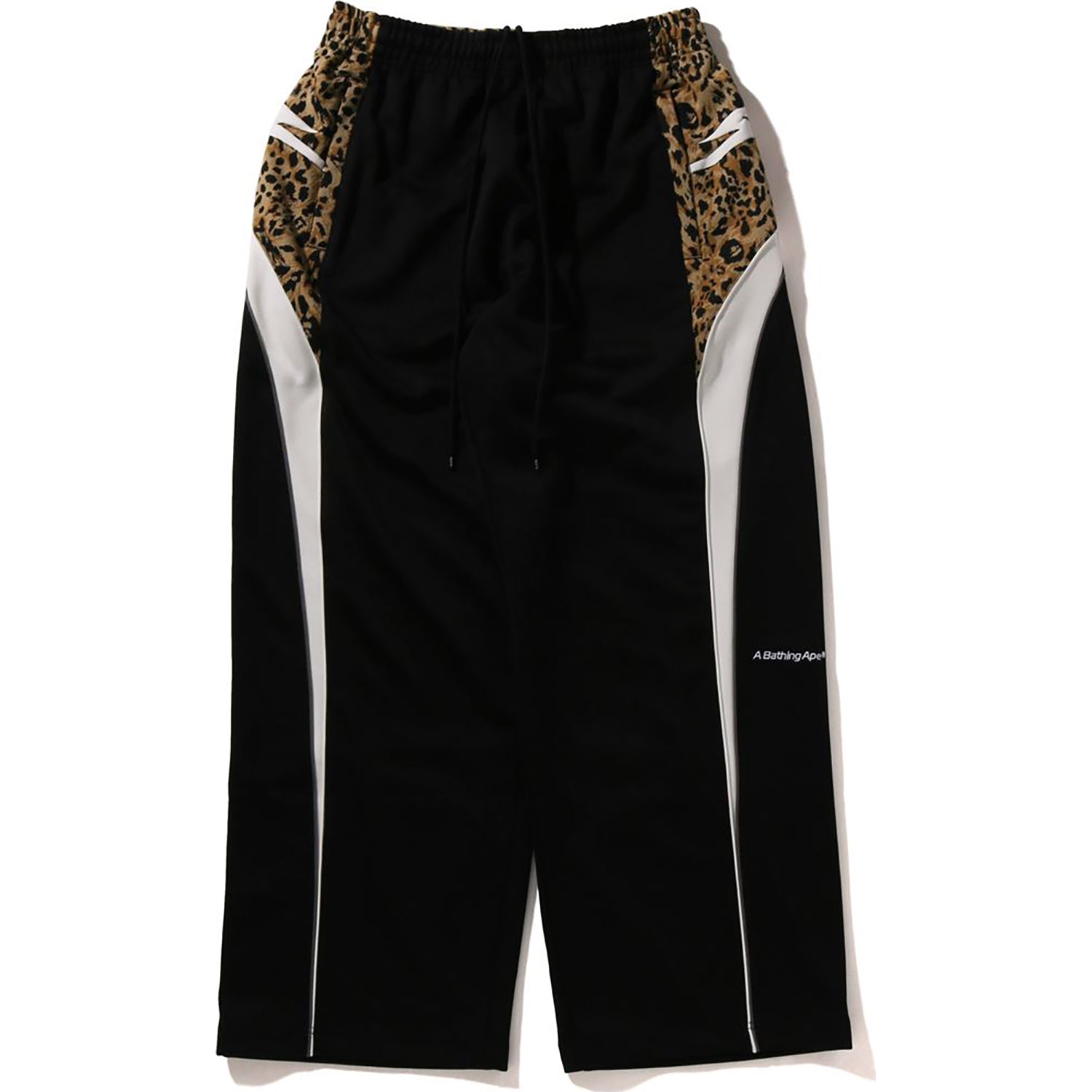 WILD LEOPARD PATTERN OVERSIZED FIT TRACK PANTS MENS – Image 1