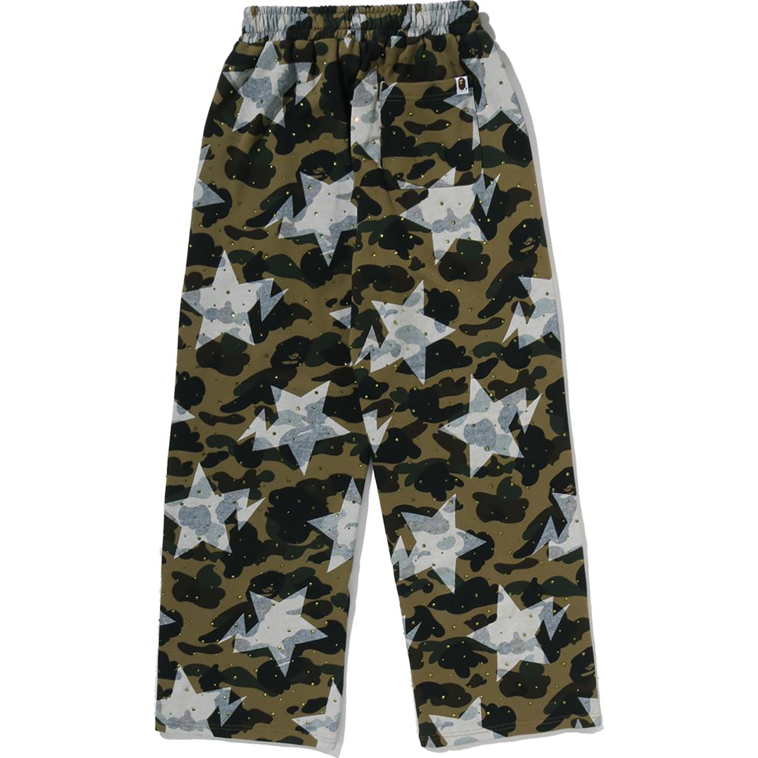 STA OVER PRINT 1ST CAMO CRYSTAL STONE SWEAT PANTS LADIES – Image 2