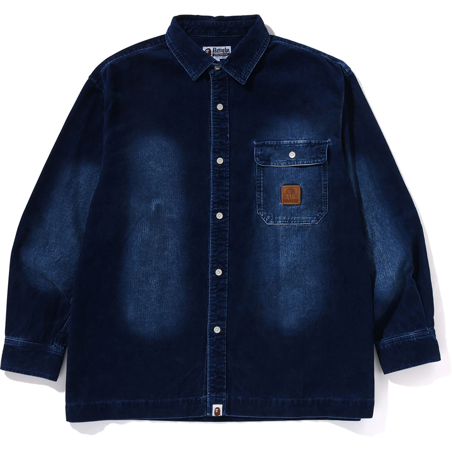 INDIGO DYE CORDUROY LS SHIRTS MENS – Image 1