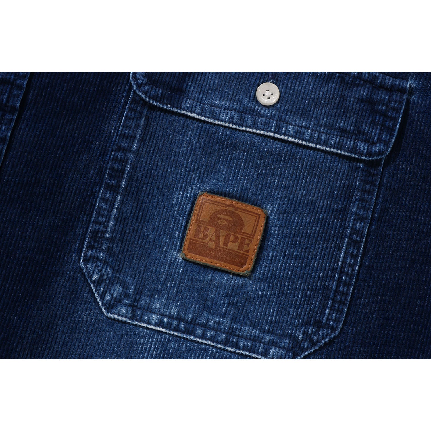 INDIGO DYE CORDUROY LS SHIRTS MENS – Image 3