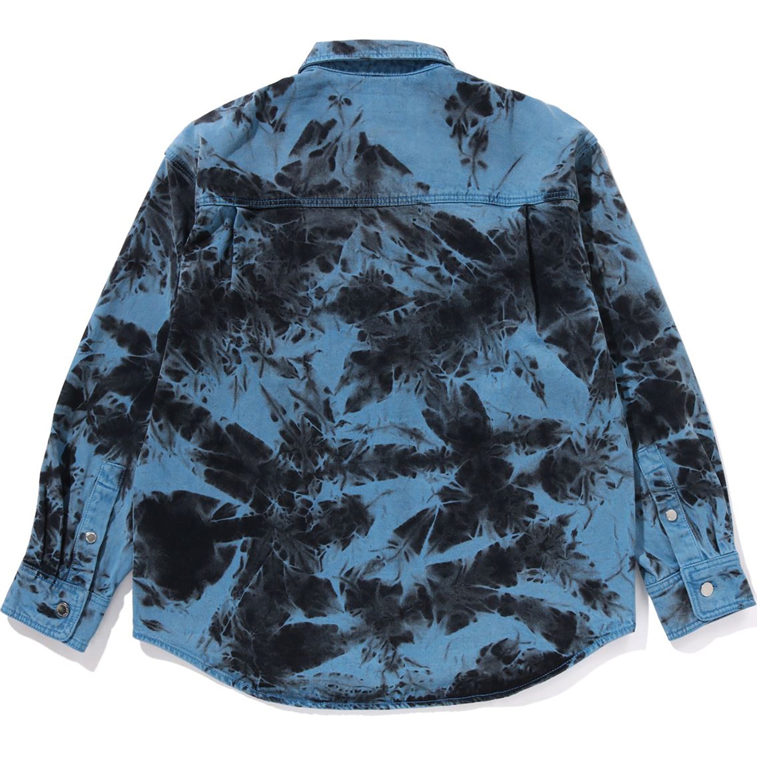 DESTROYED BLEACH BATHING APE LOGO LS SHIRT MENS – Image 2