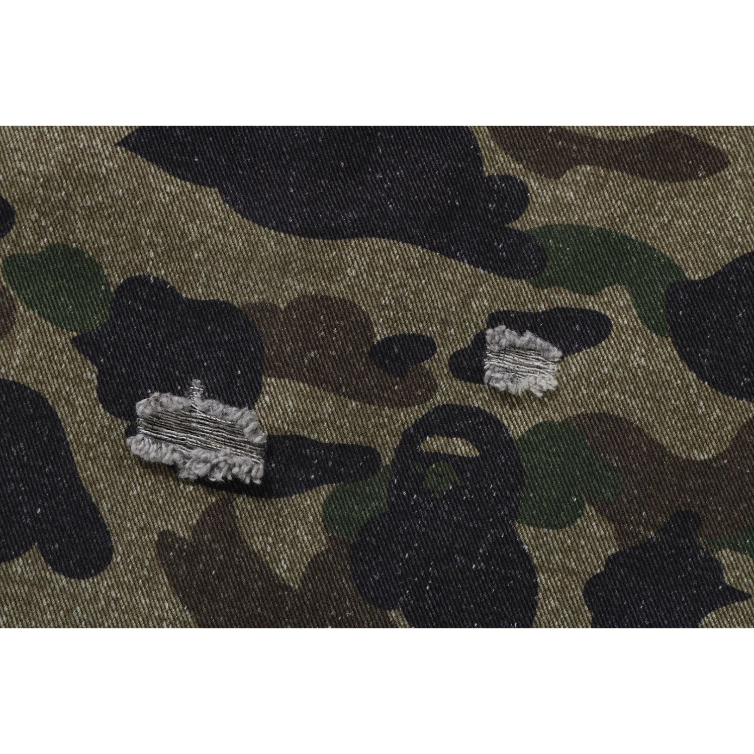 1ST CAMO BLOCKING DESTORYED HEAVY WASH LOGO LS SHIRT MENS – Image 4