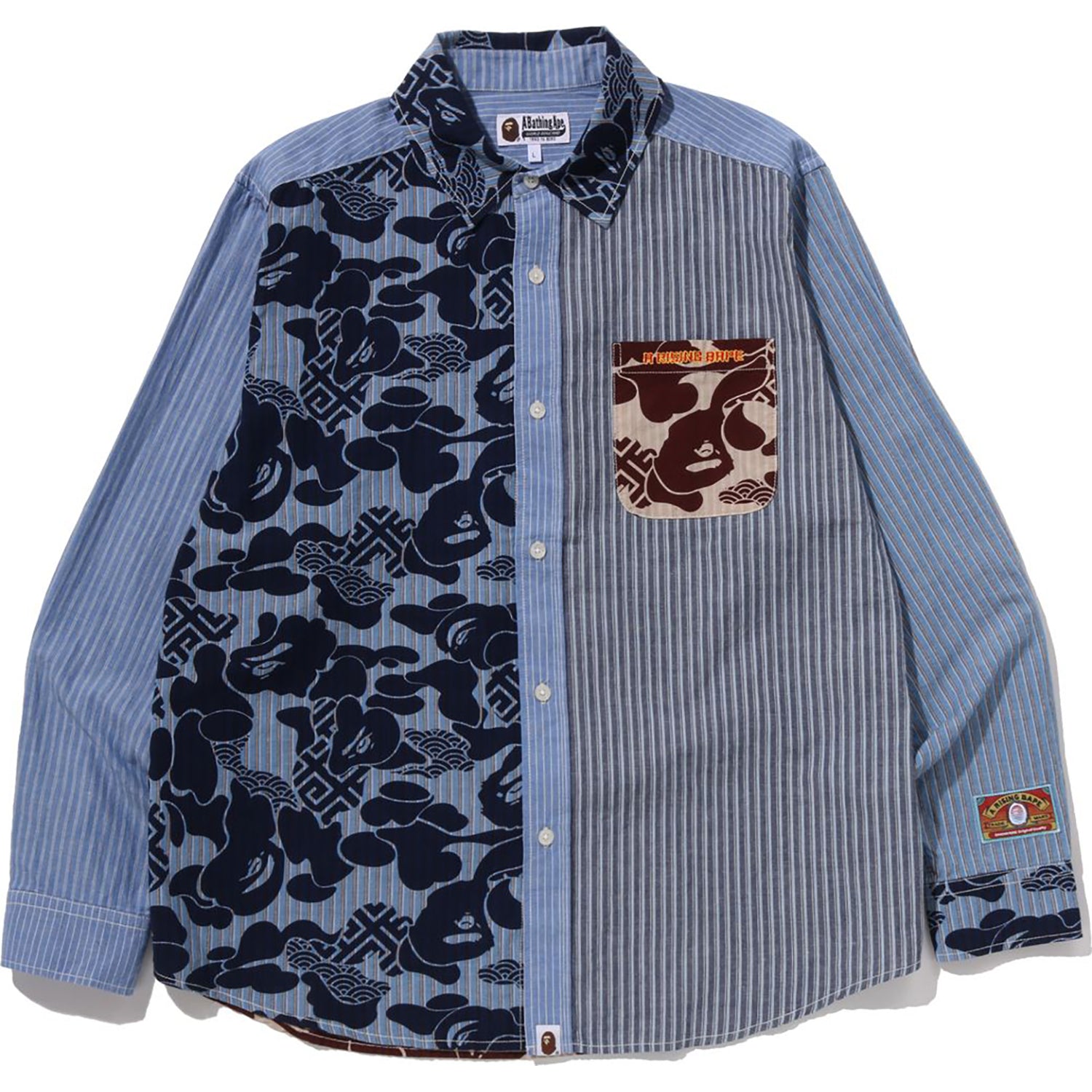 ASIA CAMO PATCHWORK SHIRT MENS – Image 1