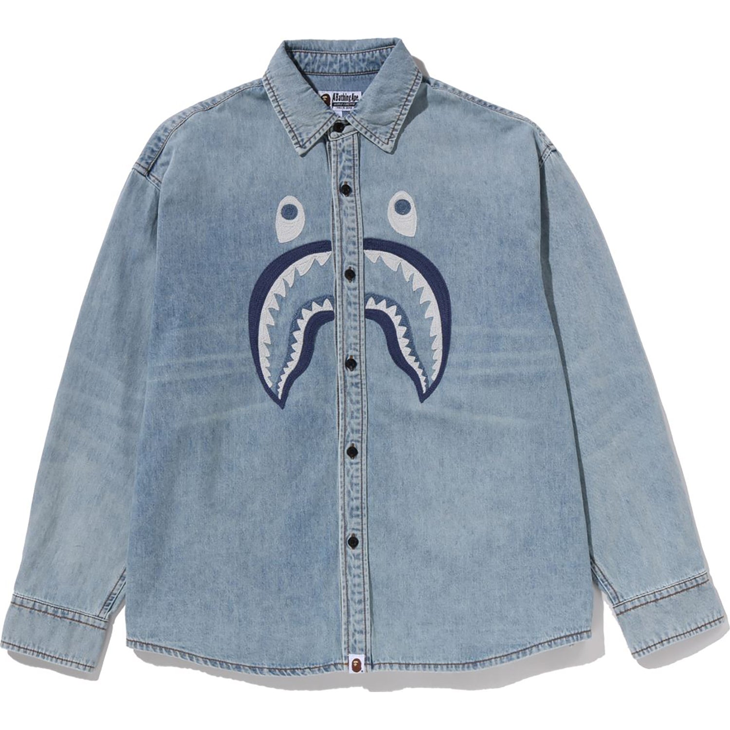 SHARK LIGHT DENIM LS SHIRT MENS – Image 1