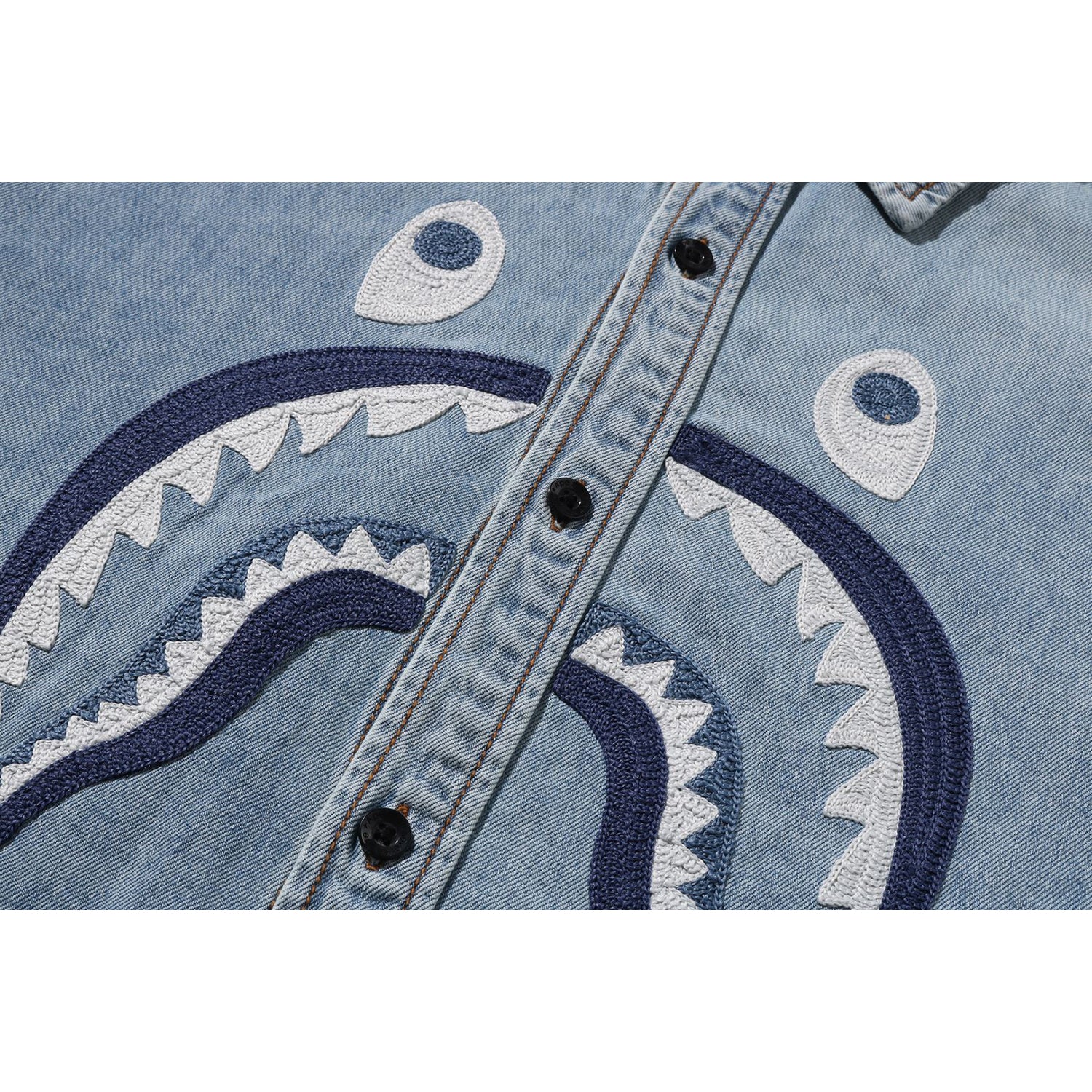 SHARK LIGHT DENIM LS SHIRT MENS – Image 3