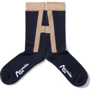 BAPE BY KAZUKI KURAISHI "A" LOGO SOCKS MENS