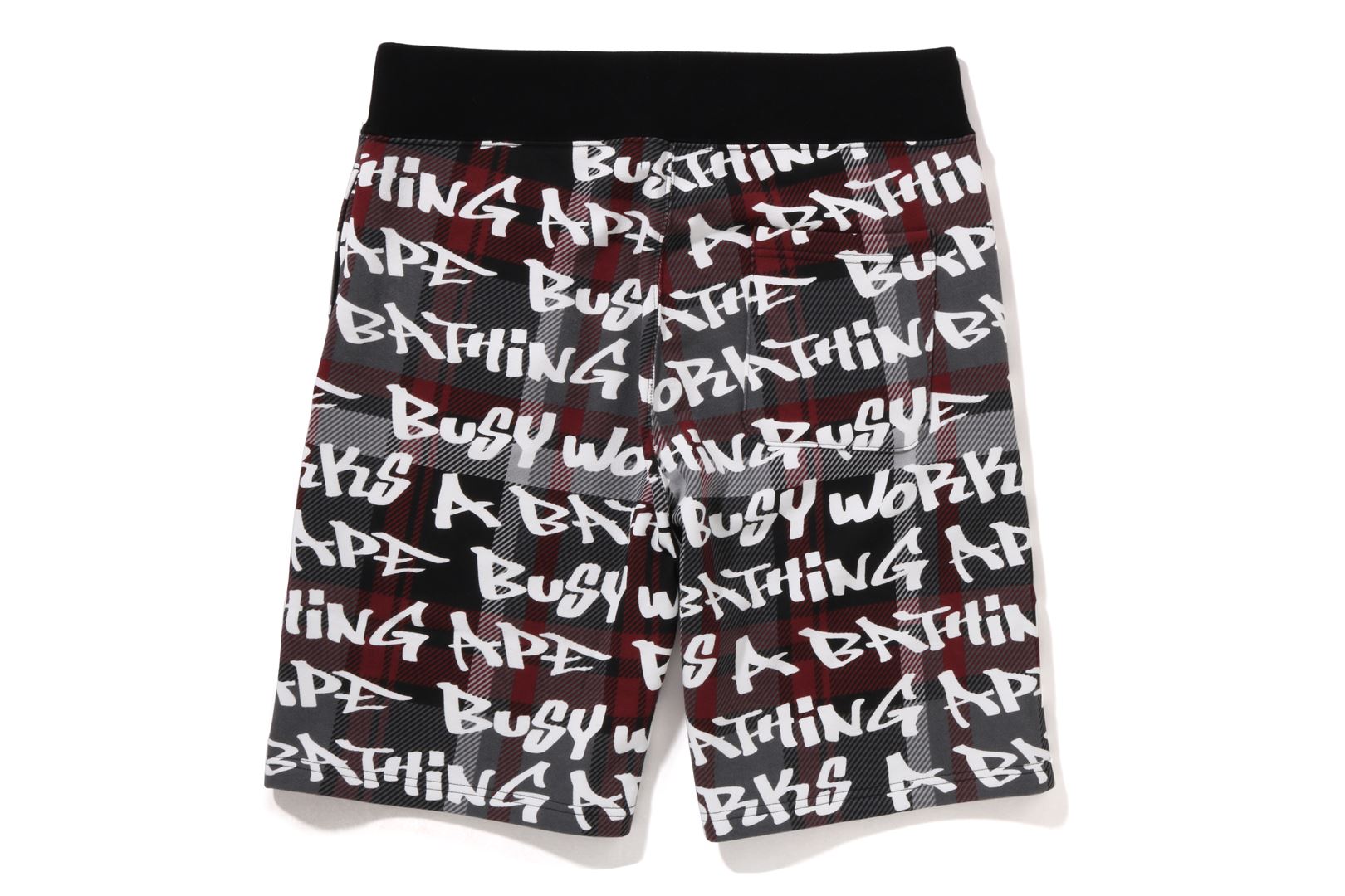 BAPE GRAFFITI CHECK SWEAT SHORTS MENS – Image 2