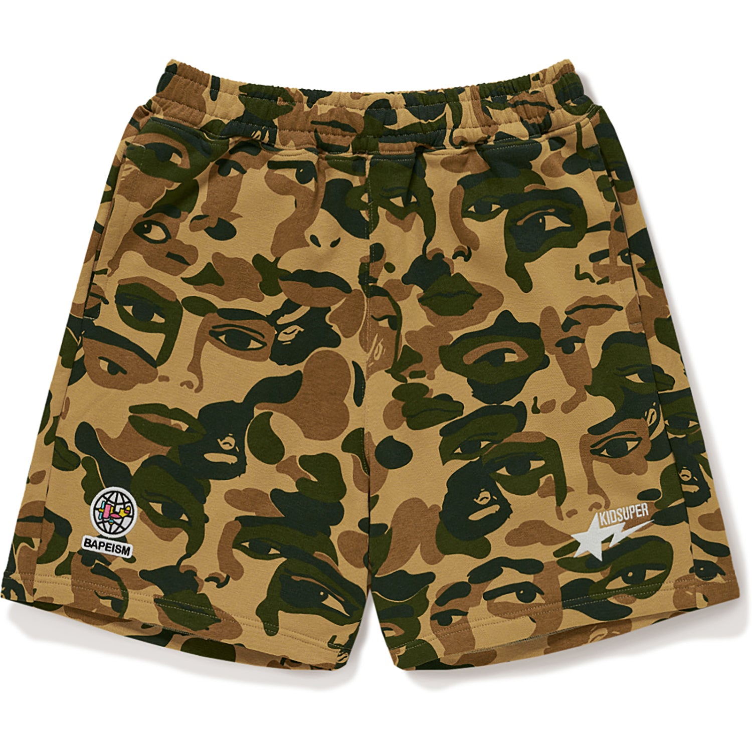 BAPE X KIDSUPER CAMO SWEAT SHORTS MENS – Image 1