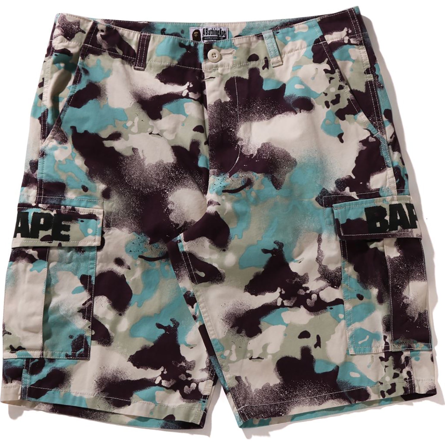 MAP CAMO REGULAR FIT CARGO SHORTS MENS – Image 1