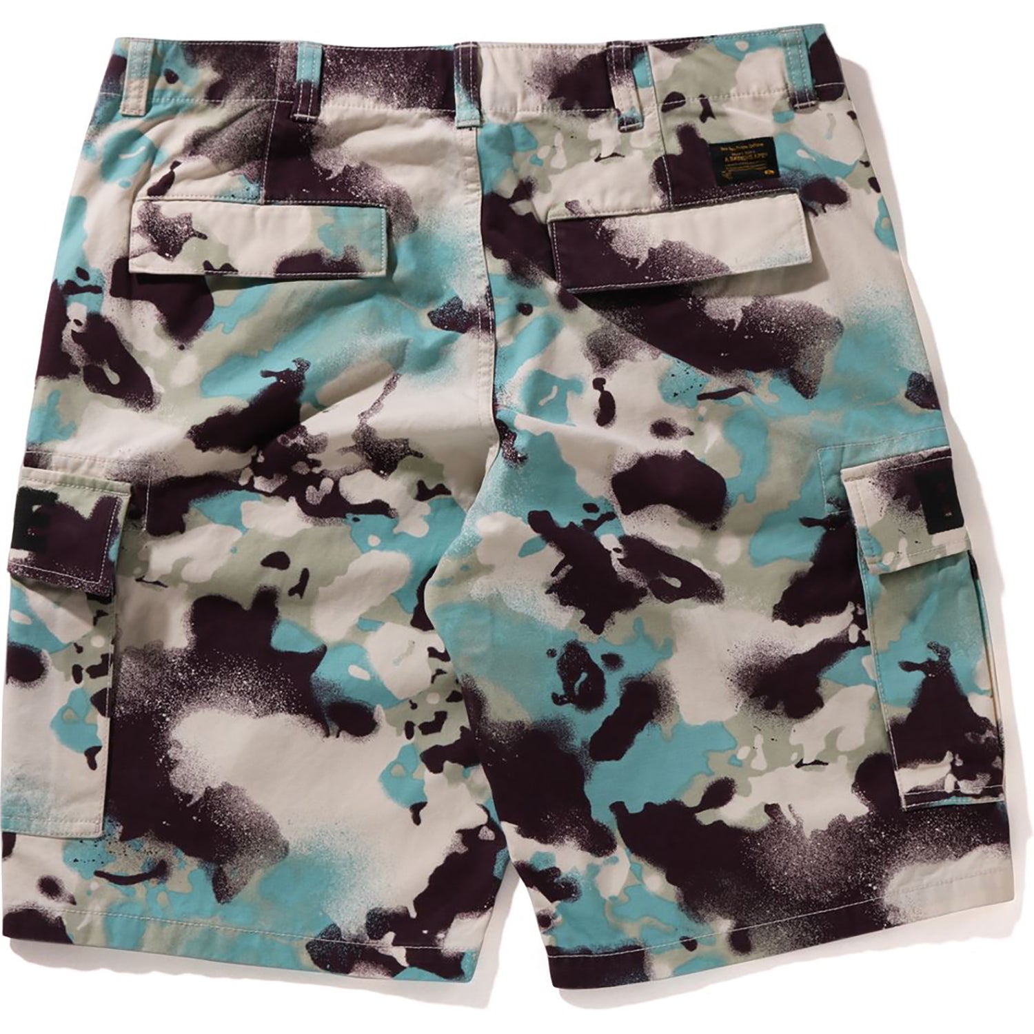 MAP CAMO REGULAR FIT CARGO SHORTS MENS – Image 2