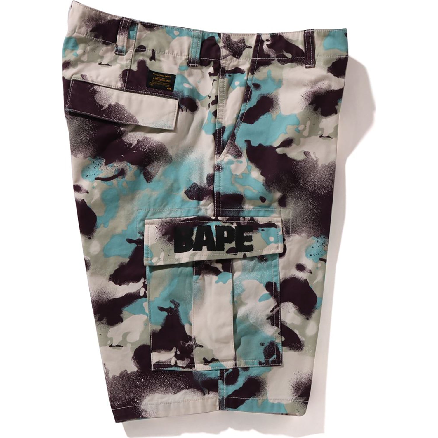 MAP CAMO REGULAR FIT CARGO SHORTS MENS – Image 3