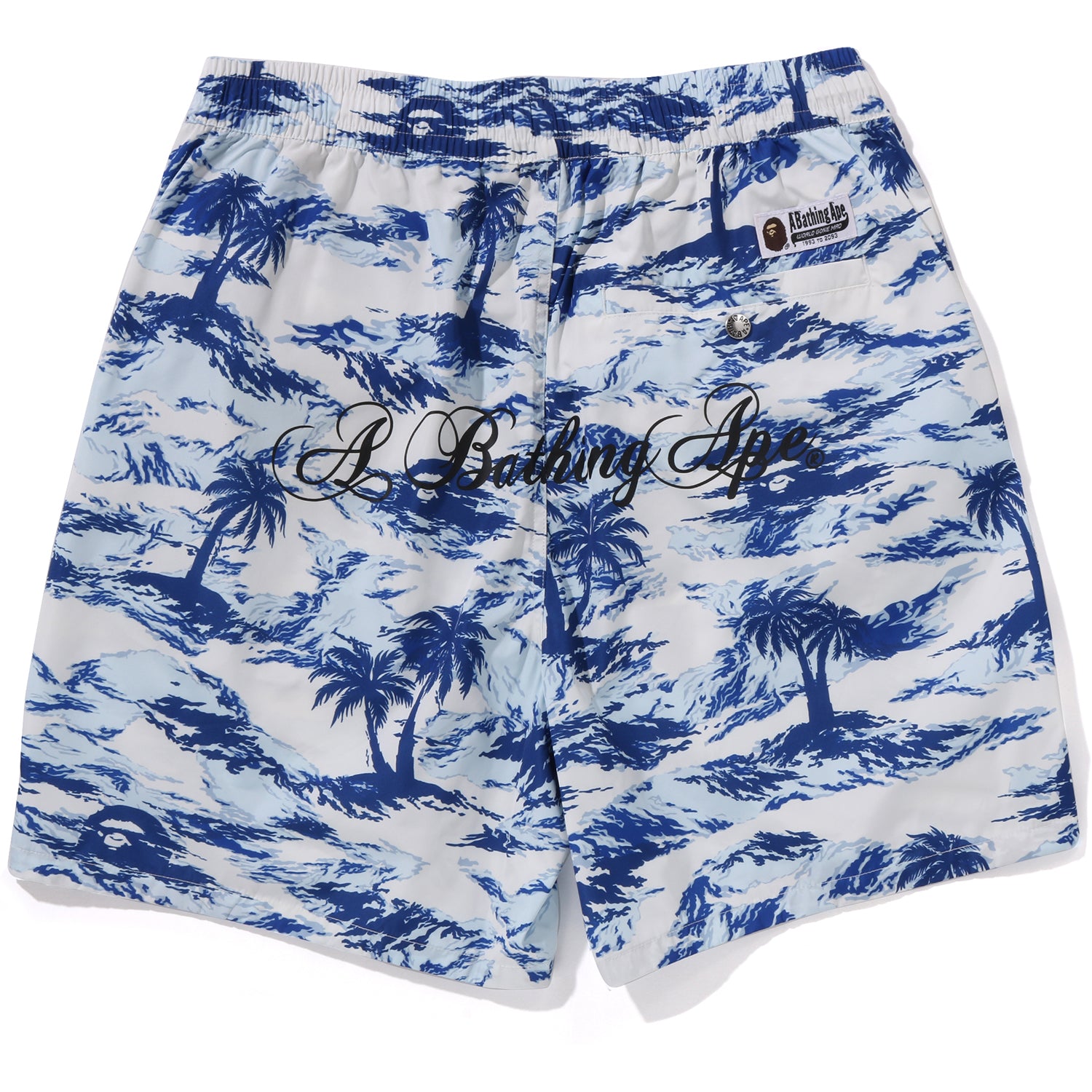 PALM TREE CAMO RELAXED FIT BEACH SHORTS MENS – Image 2