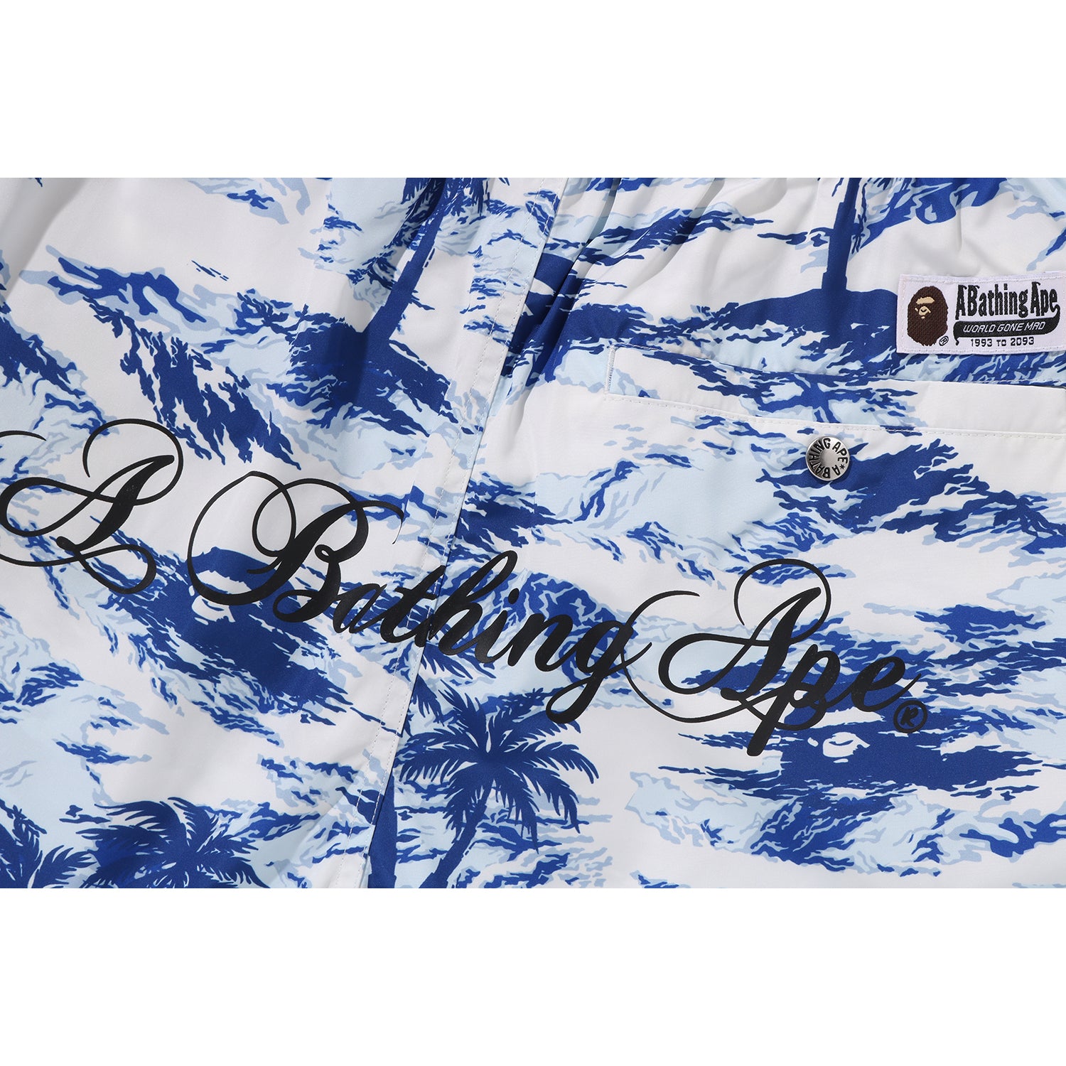 PALM TREE CAMO RELAXED FIT BEACH SHORTS MENS – Image 4
