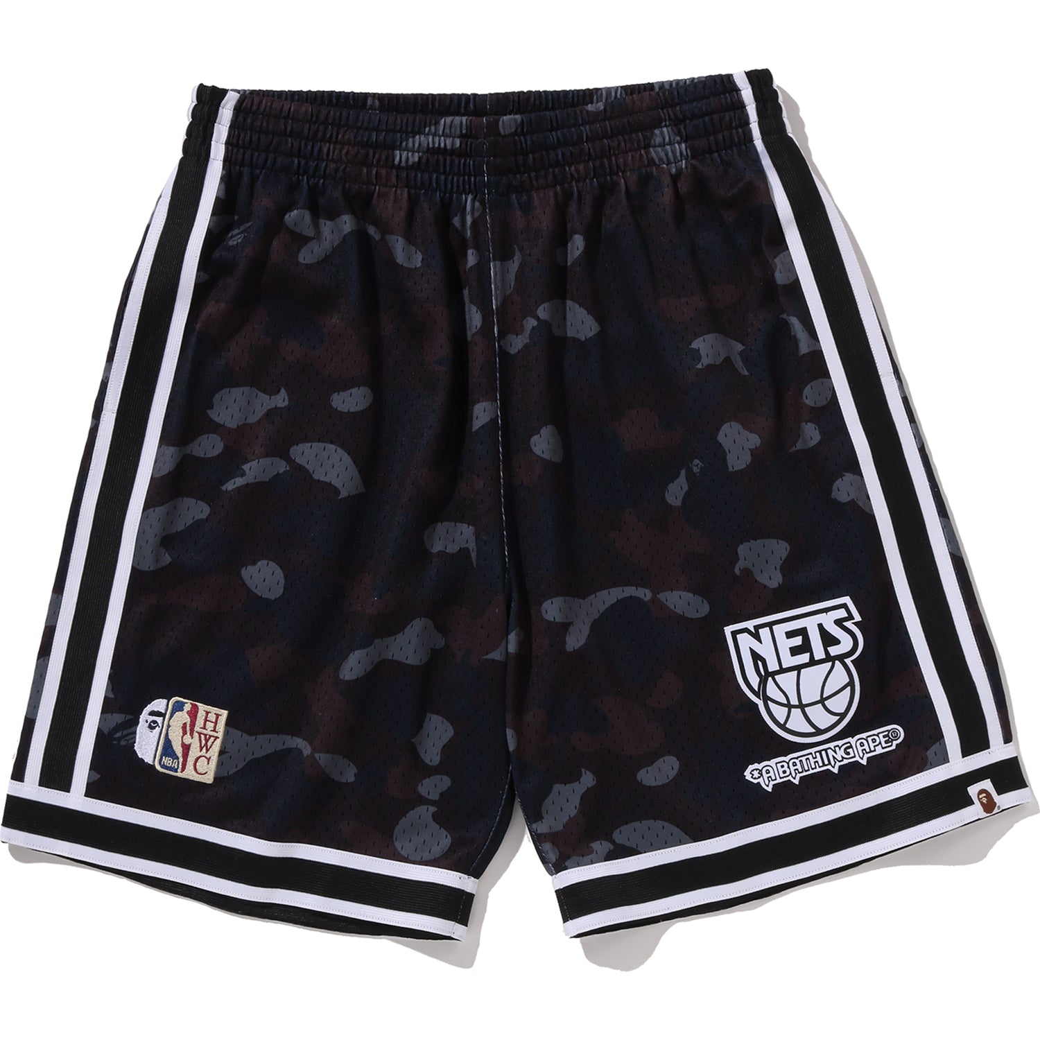 BAPE X M&N NBA - NEW JERSEY NETS SWINGMAN SHORTS MENS – Image 1