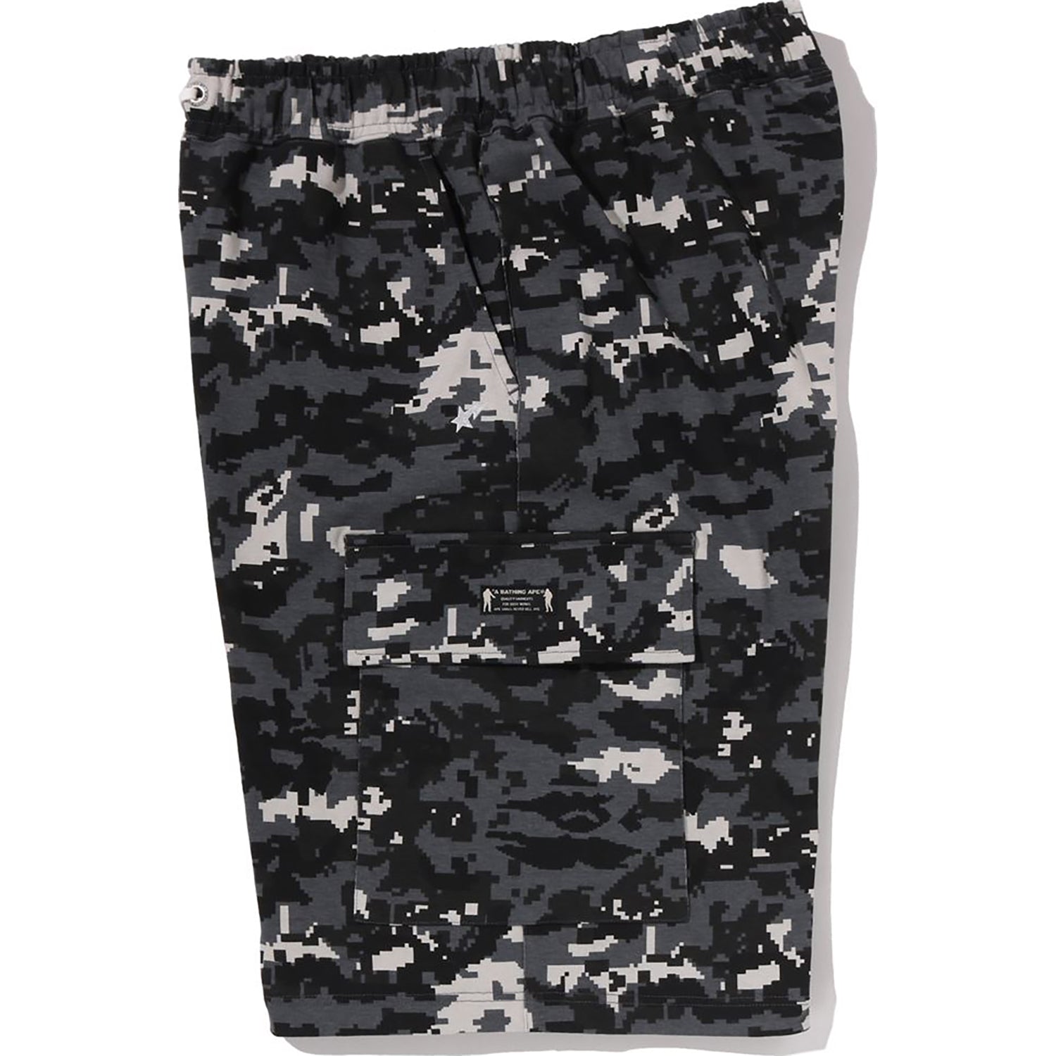 MULTI PIXEL CAMO BAPE STA LOGO CARGO RELAXED FIT SWEAT SHORTS MENS – Image 3