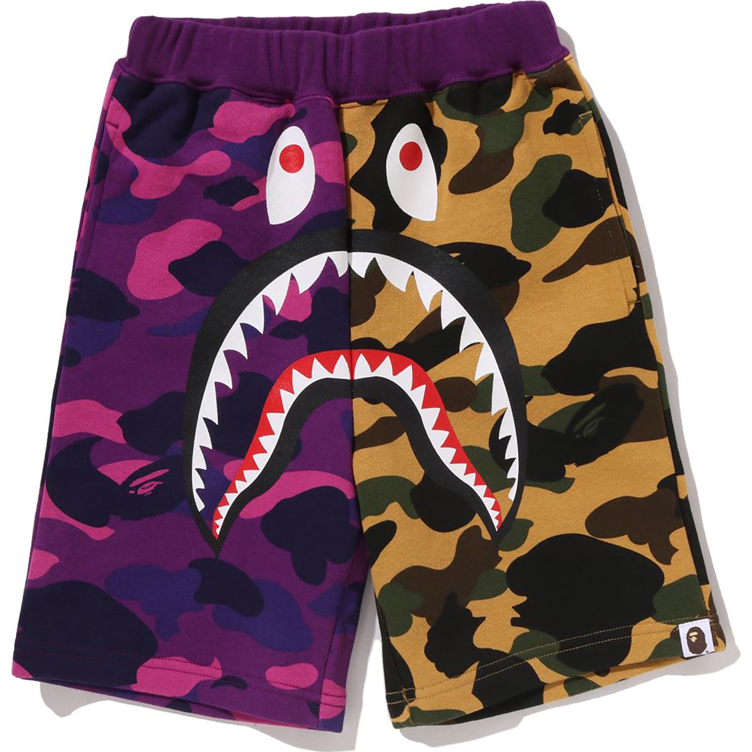 SPLIT CAMO SHARK SWEAT SHORTS KIDS – Image 1