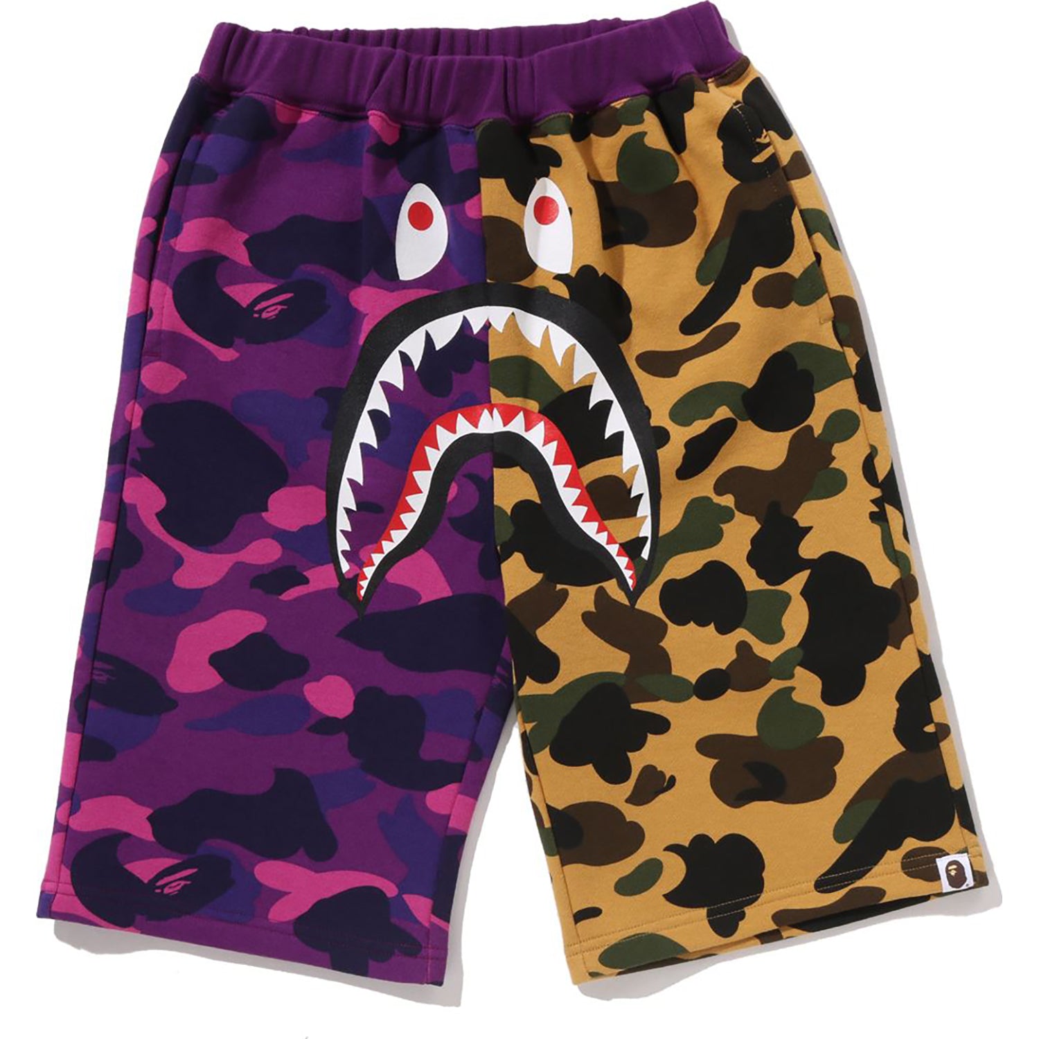 SPLIT CAMO SHARK SWEAT SHORTS JR KIDS – Image 1