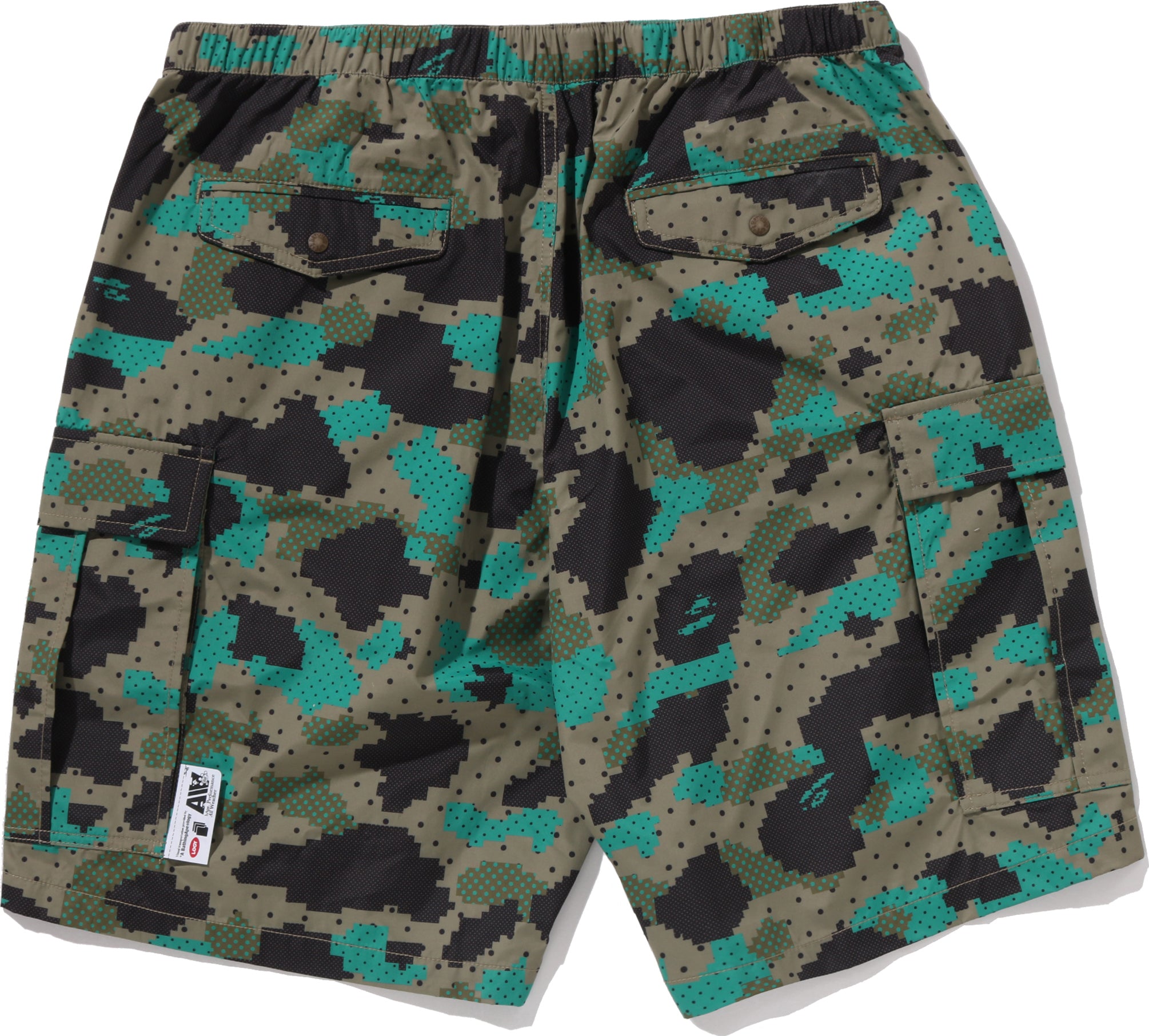 BAPE BY KAZUKI KURAISHI CAMO BELTED 3 LAYER CARGO SHORTS MENS – Image 2