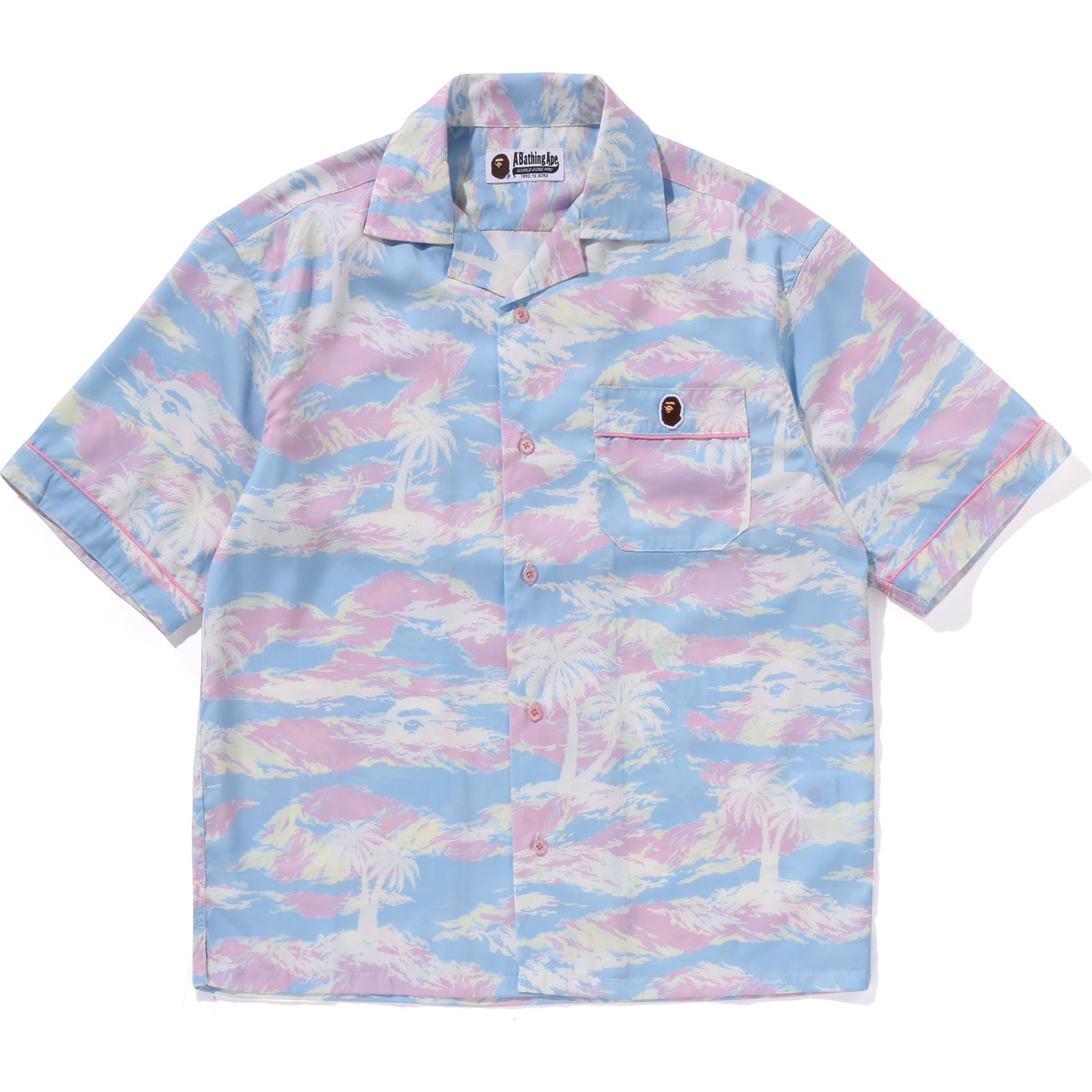 PALM TREE CAMO OPEN COLLAR SHIRT LADIES – Image 1