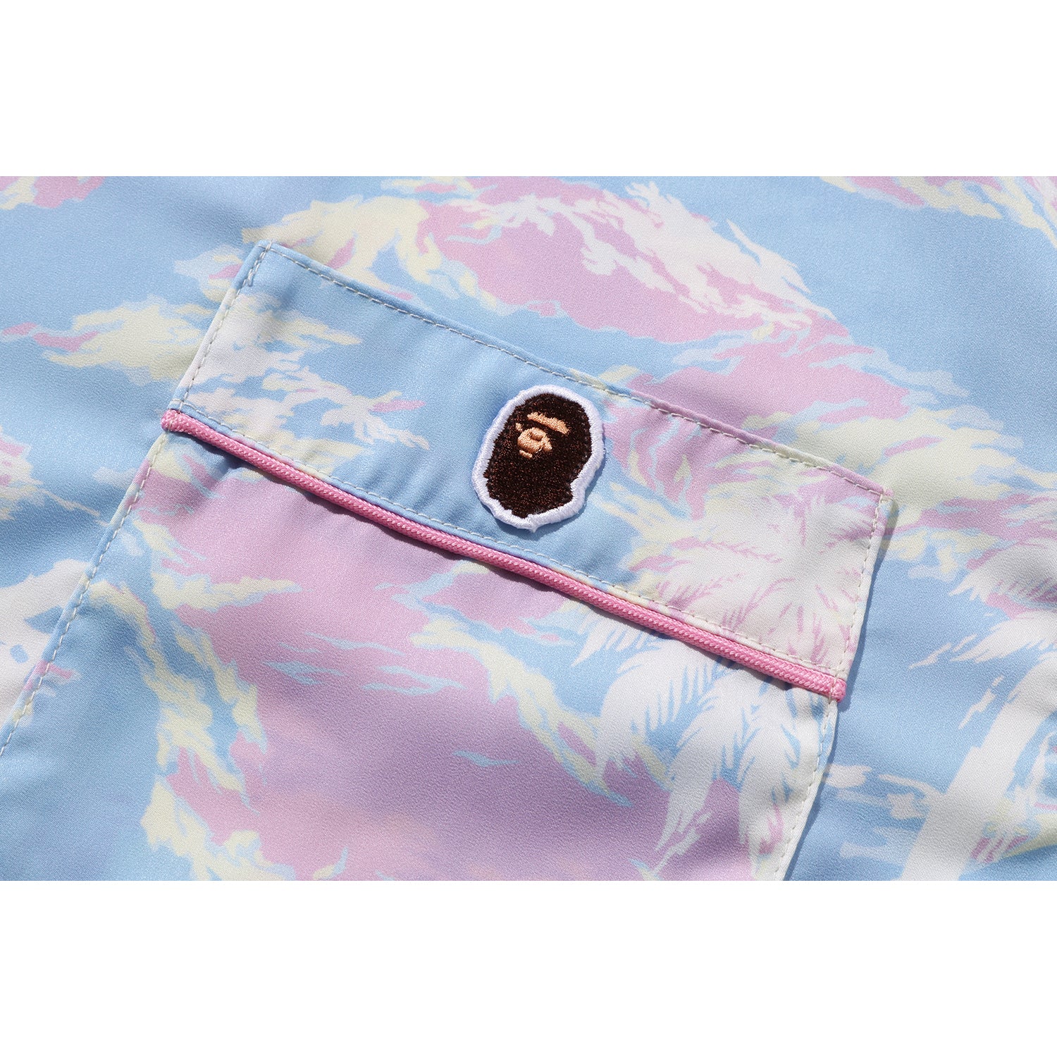 PALM TREE CAMO OPEN COLLAR SHIRT LADIES – Image 3