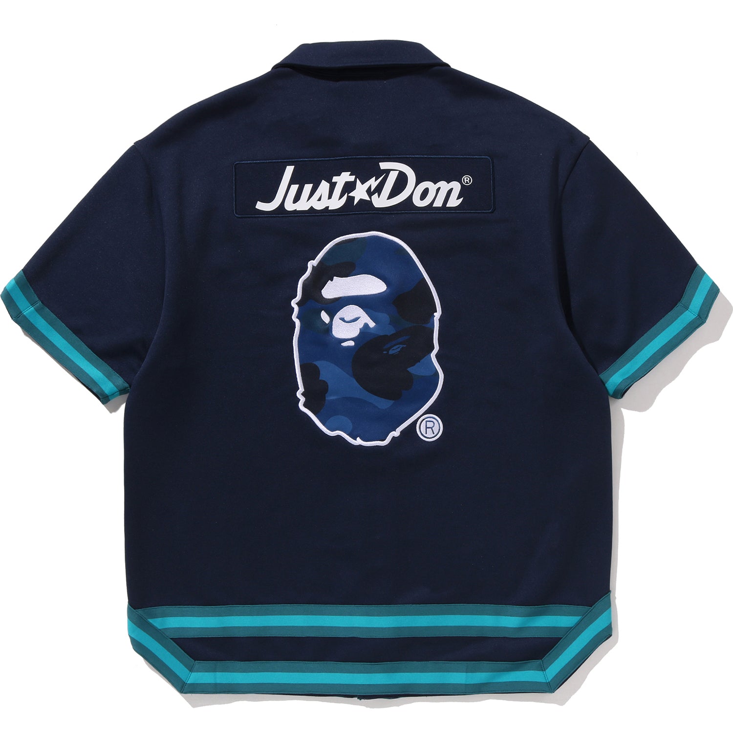 BAPE X JUST DON LOGO BASEBALL RELAXED FIT SHIRT MENS – Image 2
