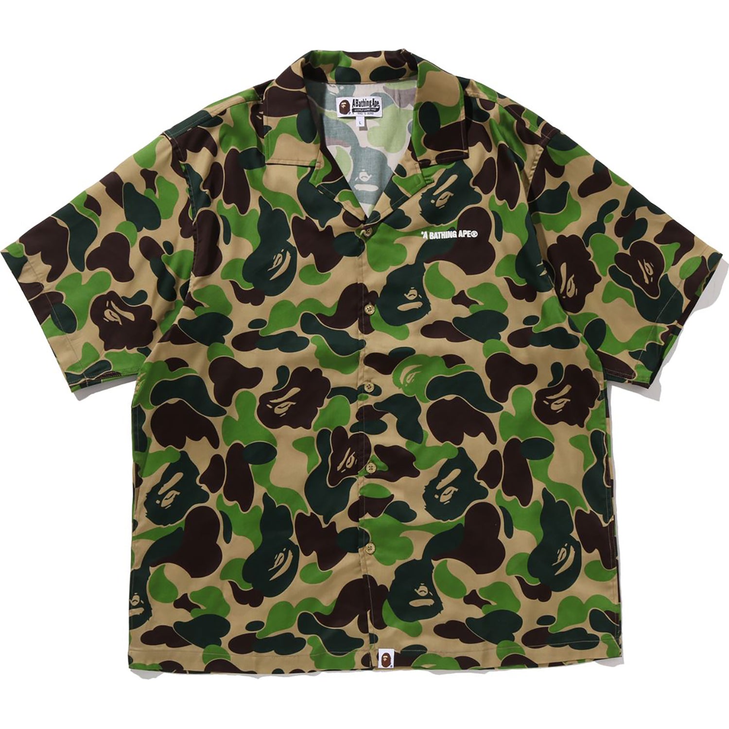 ABC CAMO OPEN COLLAR SS SHIRT MENS – Image 1