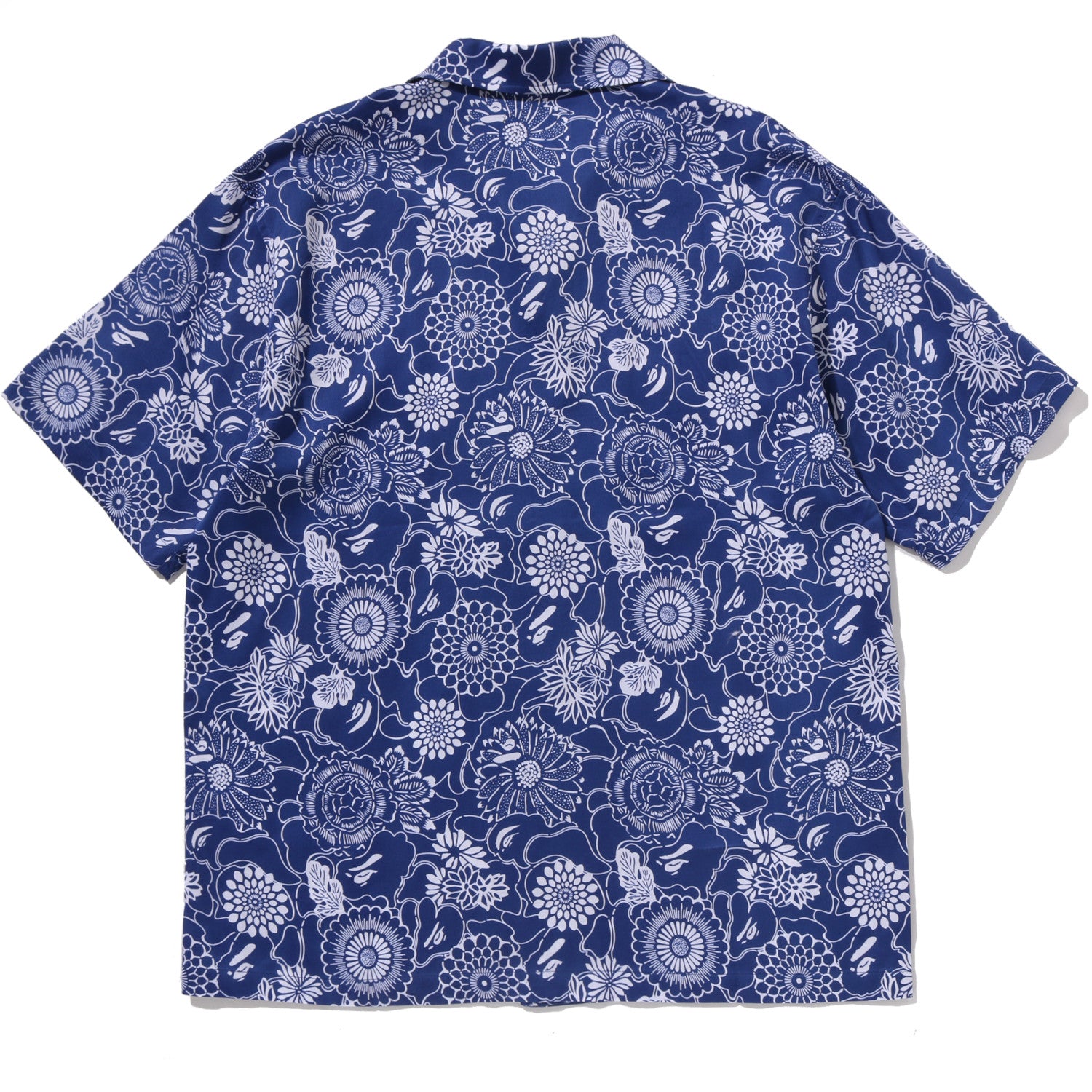 JAPANESE INDIGO ART CAMO OPEN COLLAR SS SHIRT MENS – Image 2