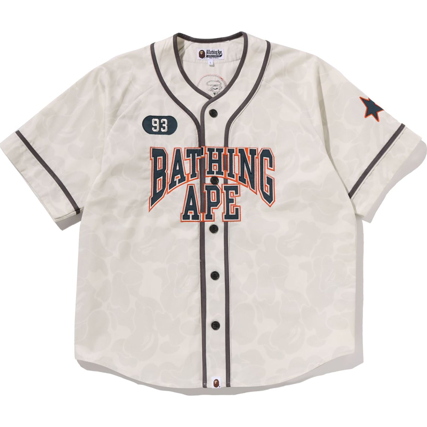SOLID CAMO MULTI LOGO BASEBALL SS SHIRT MENS – Image 1