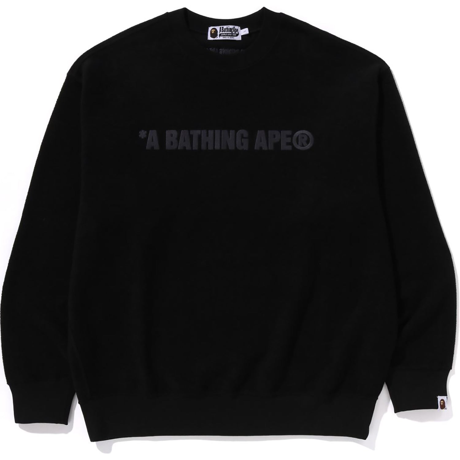 BATHING APE LOGO RELAXED FIT CREWNECK SWEATSHIRT MENS – Image 1