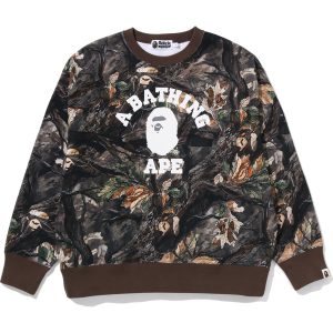 TREE EDGE CAMO COLLEGE RELAXED FIT CREWNECK MENS
