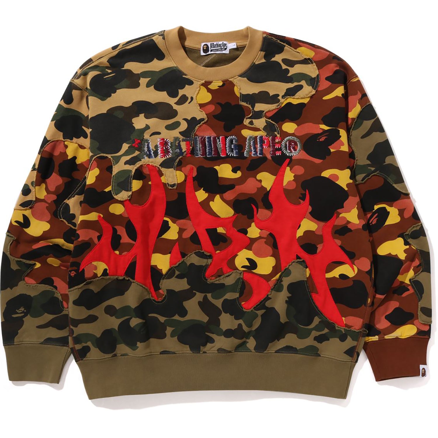 1ST CAMO UPCYCLED RELAXED FIT CREWNECK SWEATSHIRT MENS – Image 1