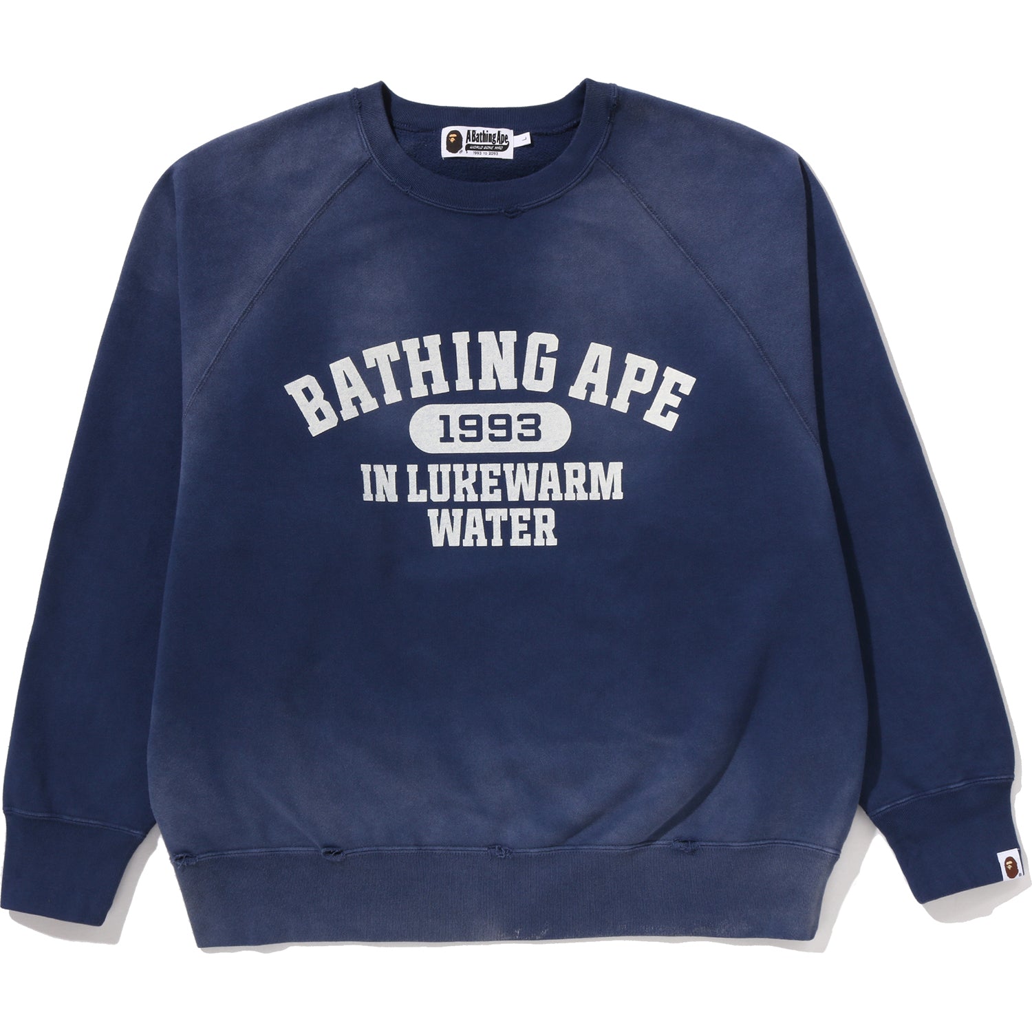 DESTROY WASHED EFFECT RELAXED FIT CREWNECK SWEATSHIRT MENS – Image 1