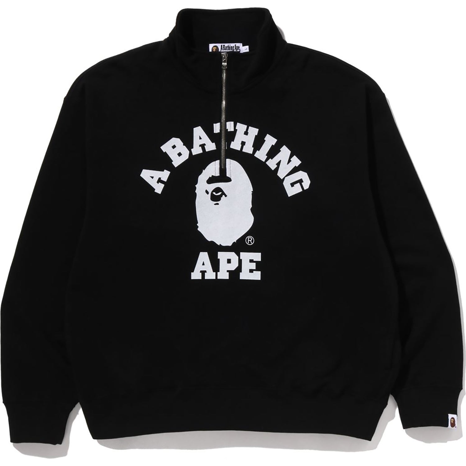 COLLEGE HALF ZIP RELAXED FIT CREWNECK SWEATSHIRT MENS – Image 1