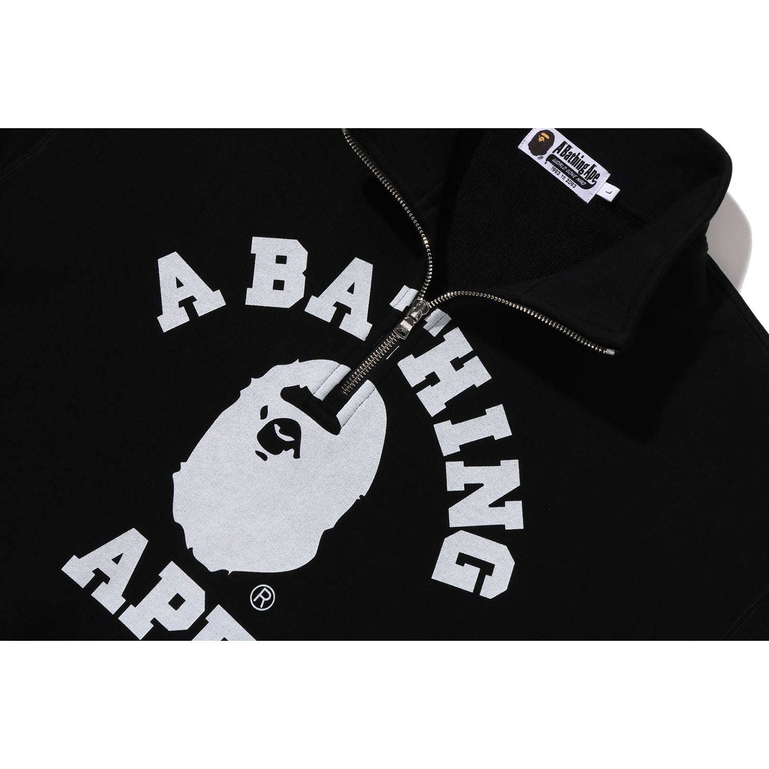 COLLEGE HALF ZIP RELAXED FIT CREWNECK SWEATSHIRT MENS – Image 3