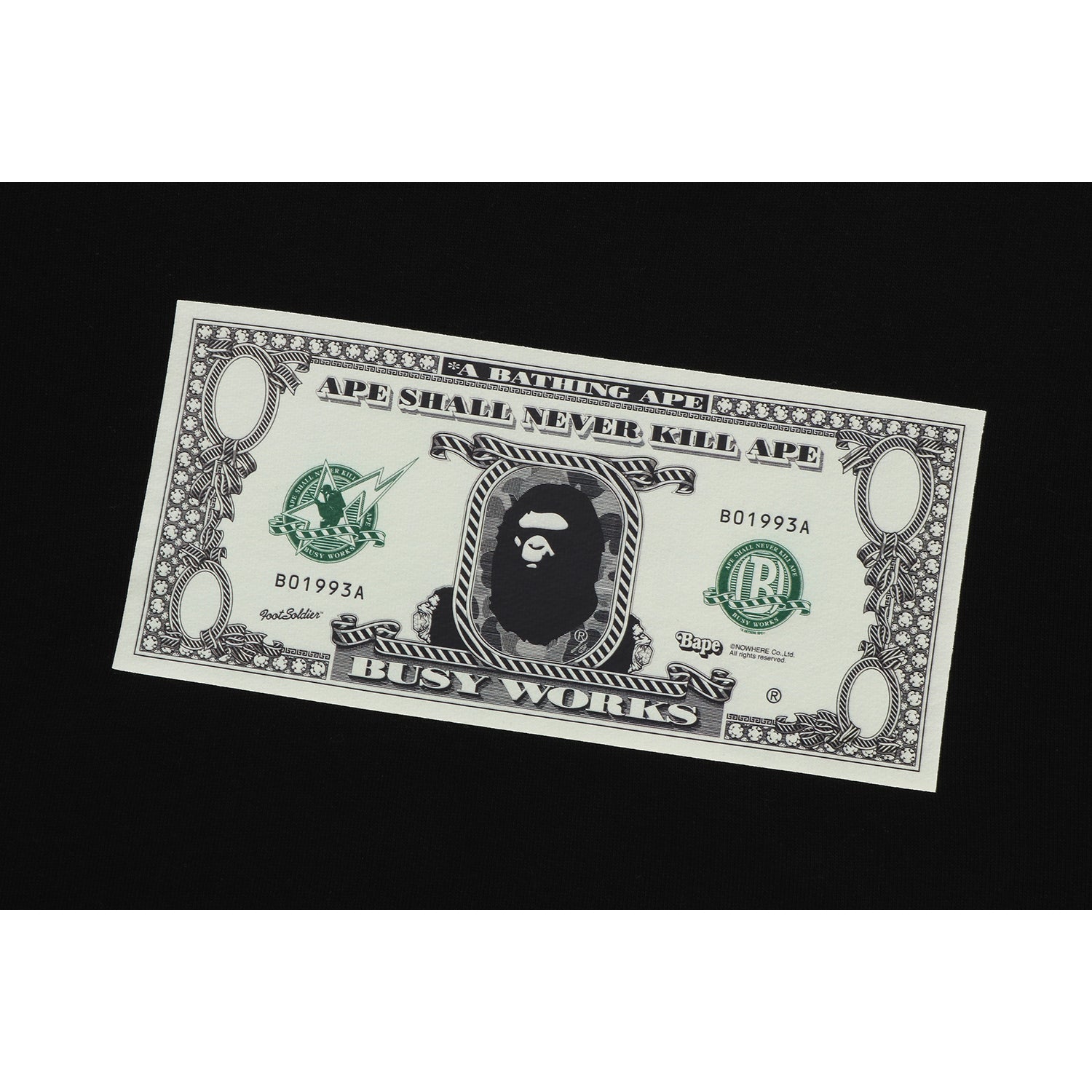 BANKNOTE RELAXED FIT CREWNECK SWEATSHIRT MENS – Image 3