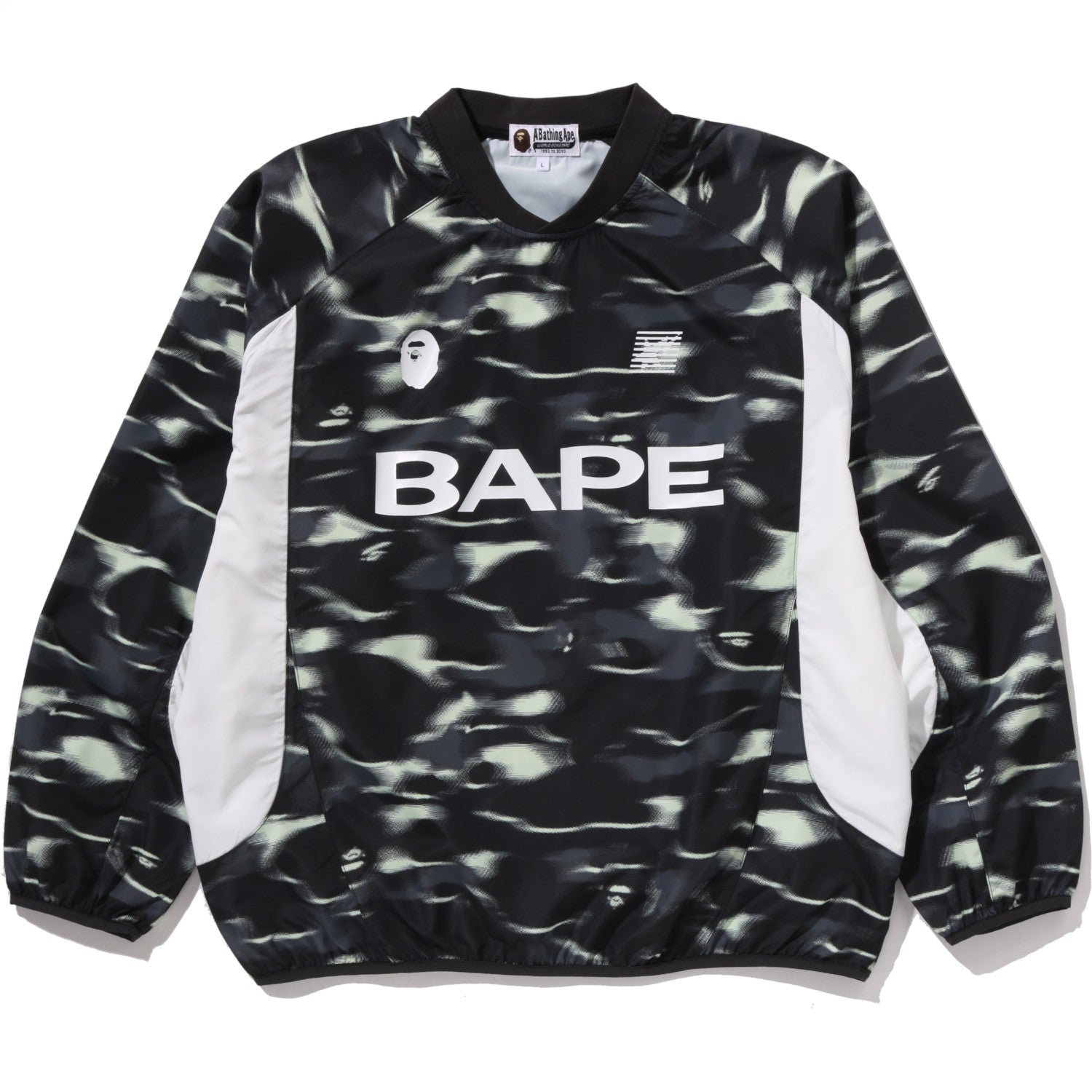 SCREEN CAMO FOOTBALL LOGO RELAXED FIT CREWNECK SWEATSHIRT MENS – Image 1