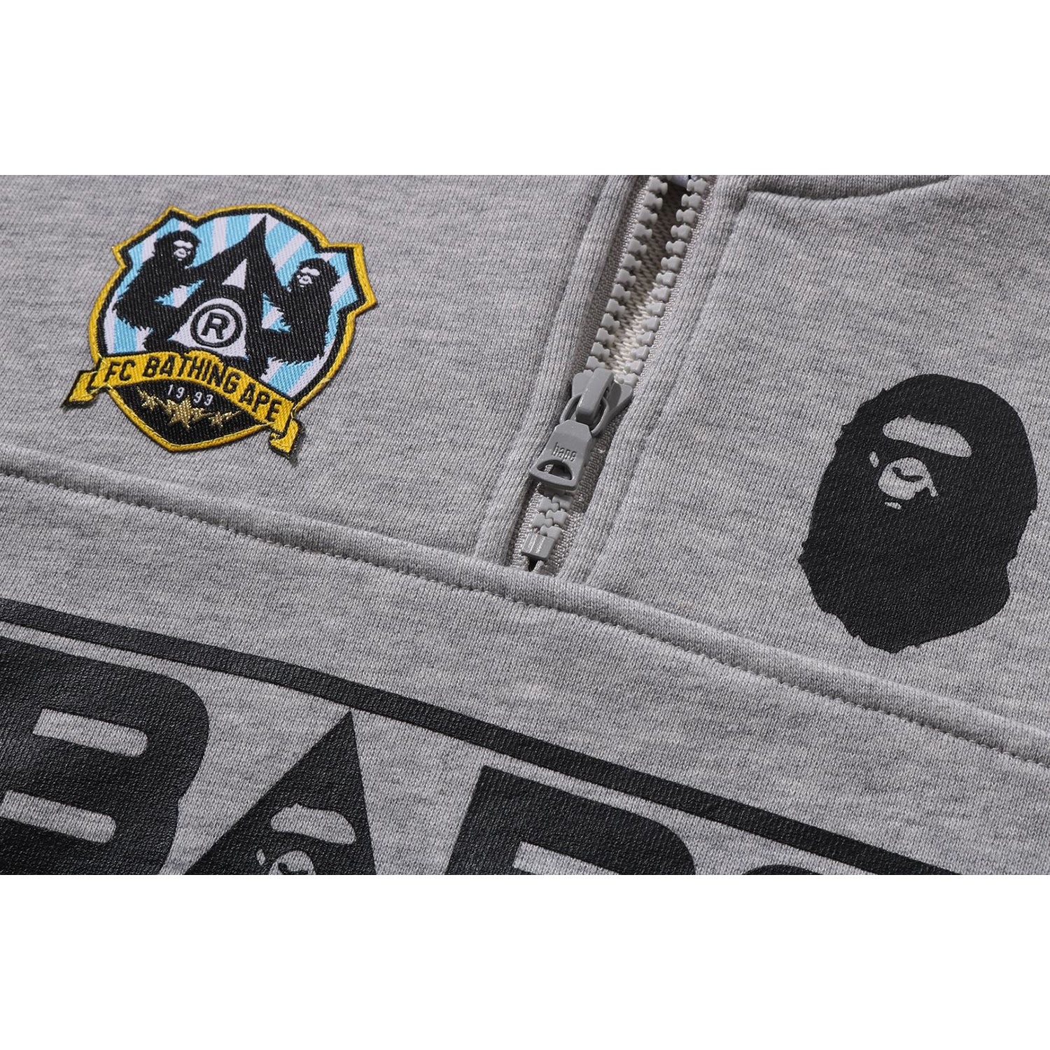 BAPE EMBROIDERY PATCH RELAXED FIT HALF ZIP SWEATSHIRT KIDS – Image 3