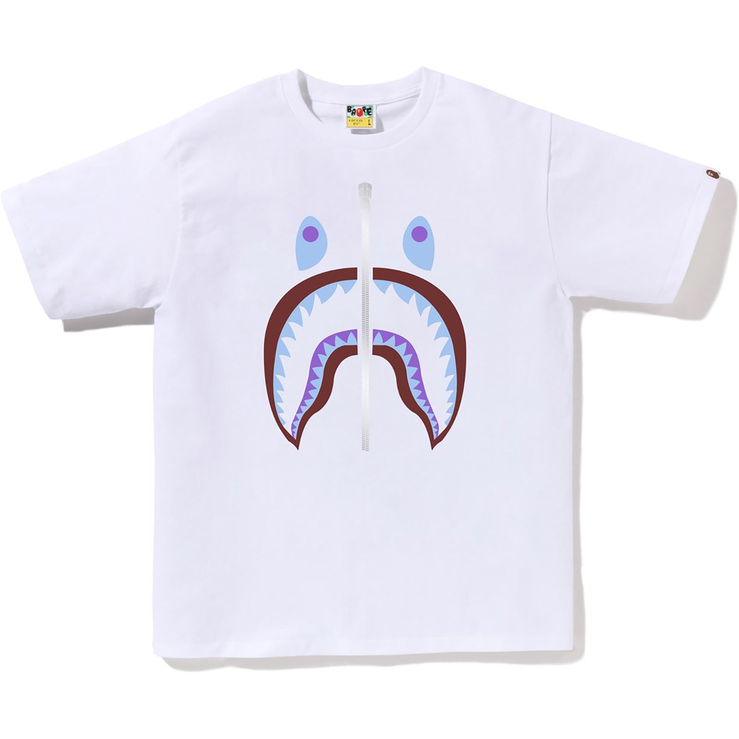 BAPE MENS COLORS SHARK HEAD T-SHIRT – Image 1