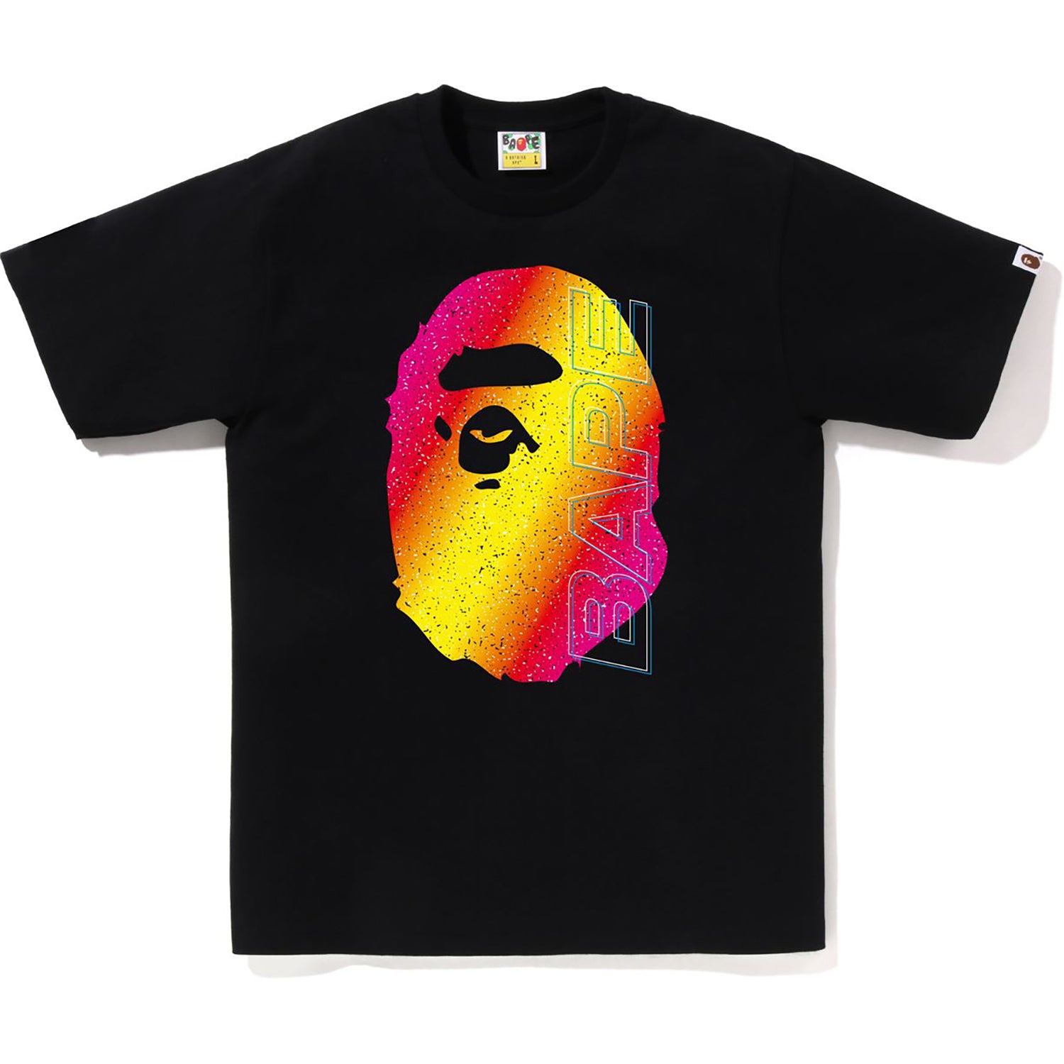 BAPE MENS ELECTRO NEON APE HEAD T-SHIRT – Image 1