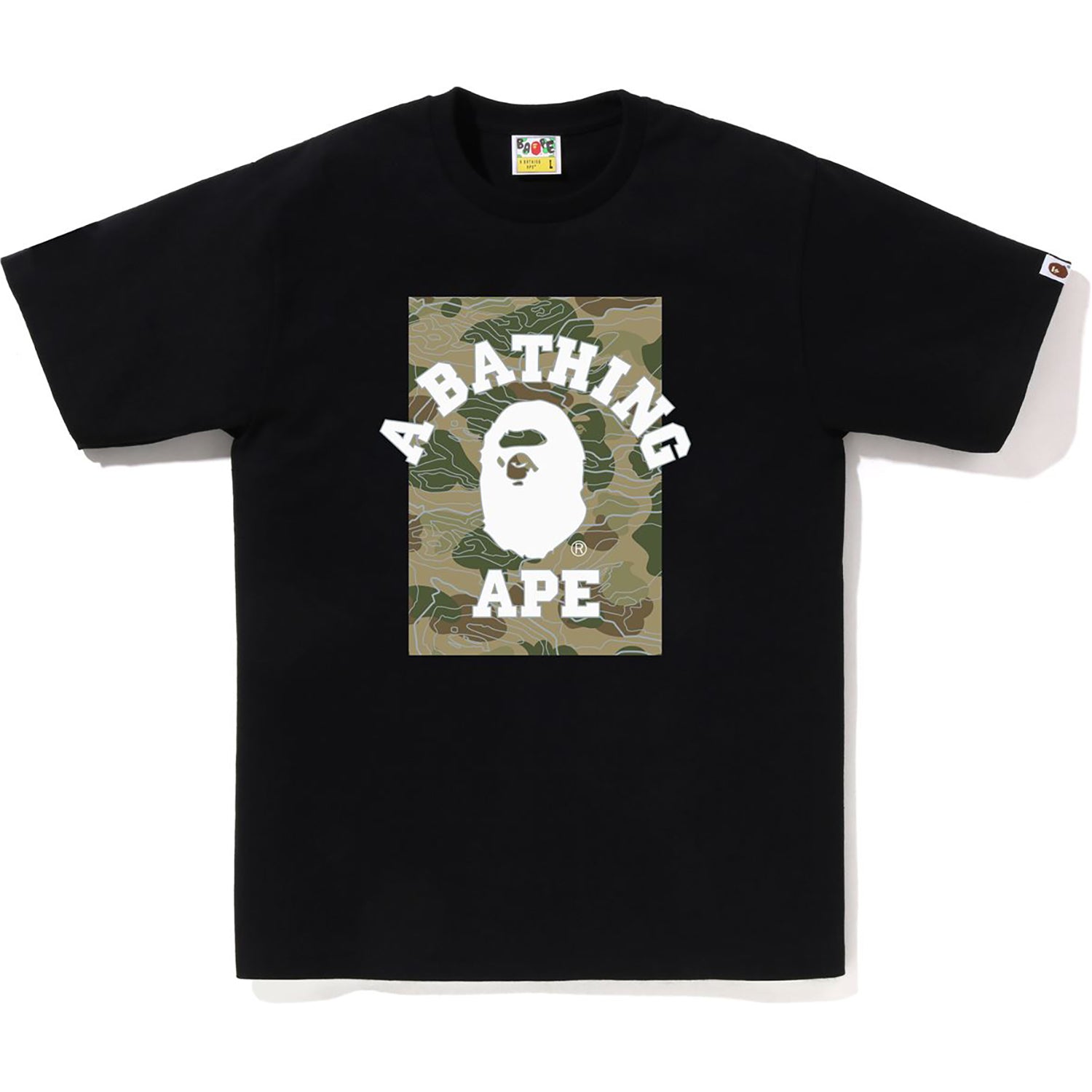 LAYERED LINE CAMO ON COLLEGE TEE MENS – Image 1
