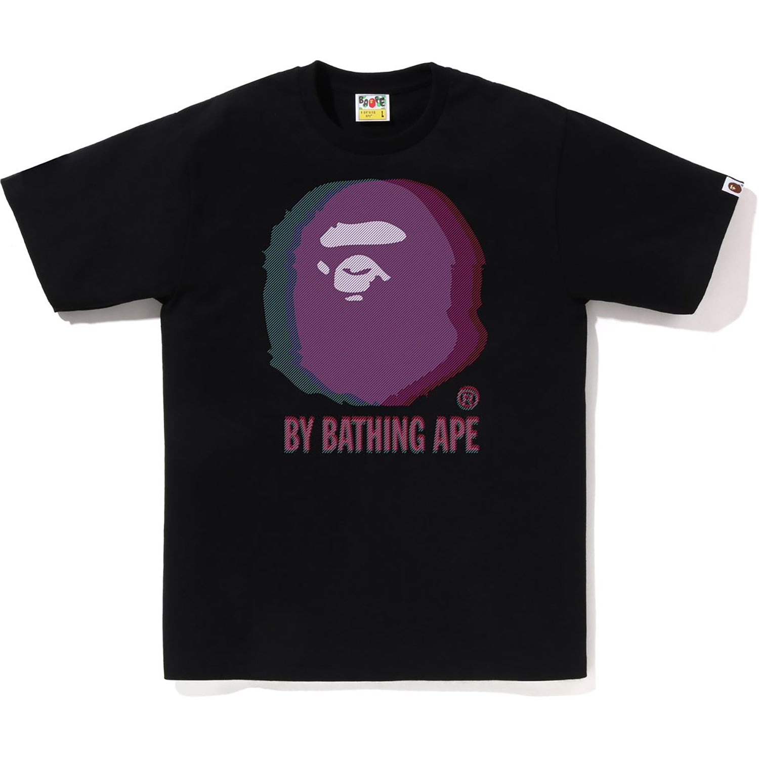 BAPE MENS GLITCH ART BY A BATHING APE T-SHIRT – Image 1