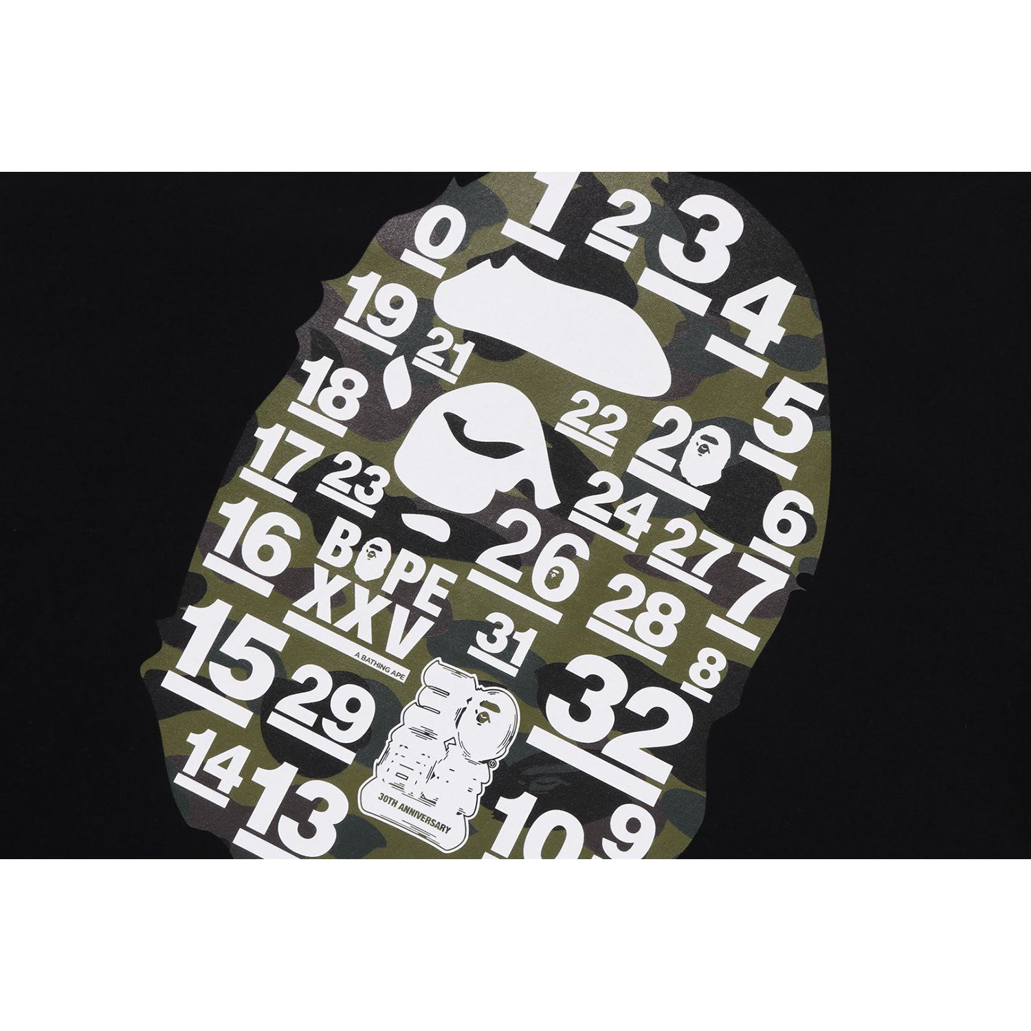 A BATHING APE 32ND ANNIV. 1ST CAMO BIG APE HEAD TEE MENS – Image 2