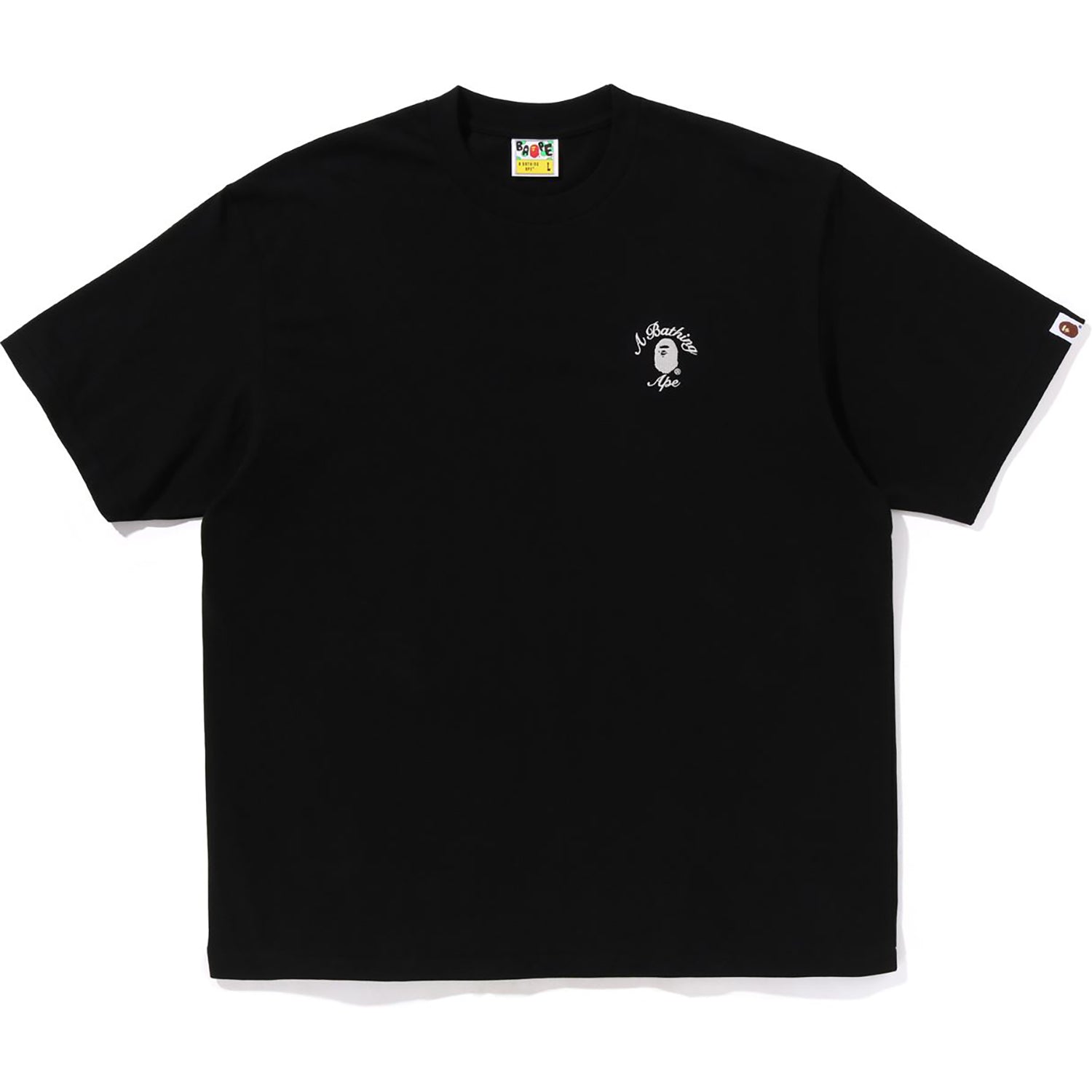 BAPE MENS ONE POINT APE HEAD COLLEGE RELAXED FIT T-SHIRT – Image 1