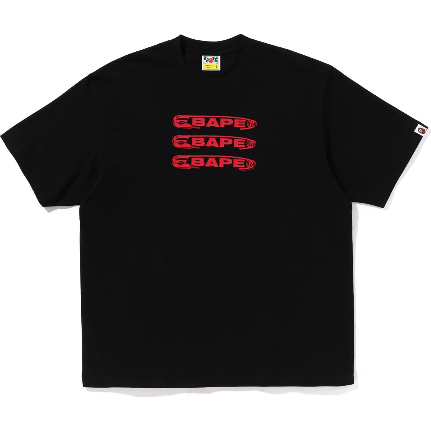 BAPE PIN LOGO RELAXED FIT TEE MENS – Image 1
