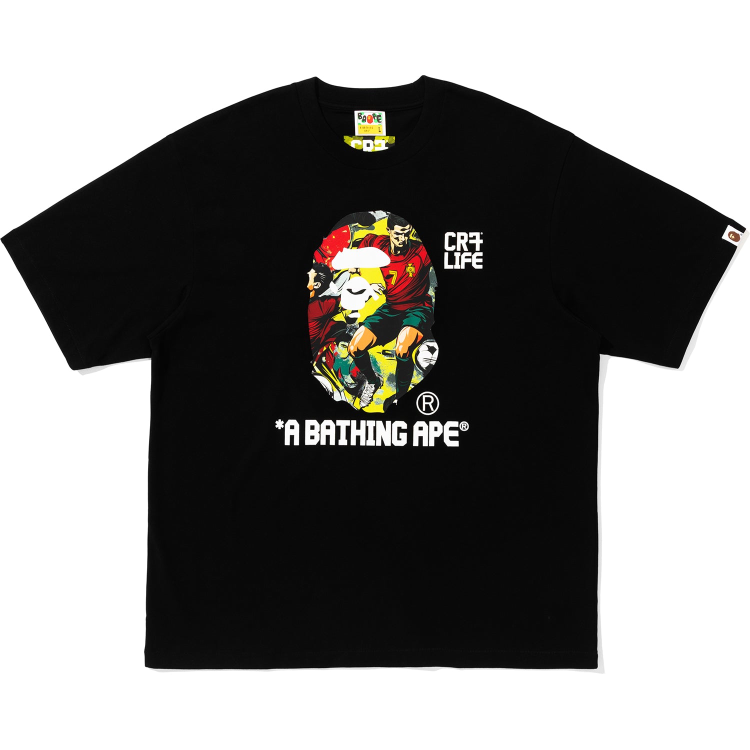 BAPE X CR7 LIFE GRAPHIC A BATHING APE RELAXED FIT TEE #2 MENS – Image 1